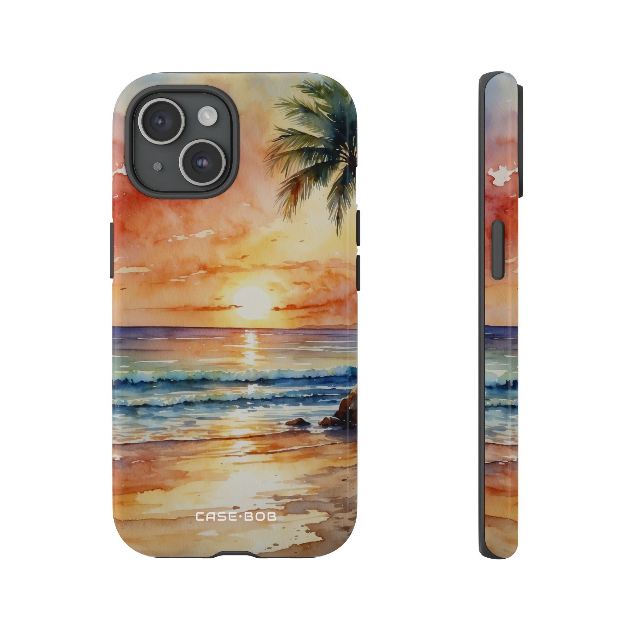 Sunset Palm iPhone 15 Case - Tough