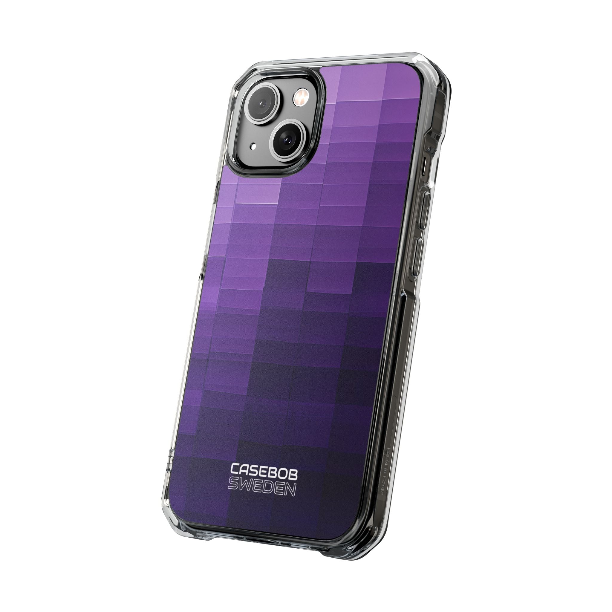 Purple Horizon Grid iPhone 14 - Impact Clear+