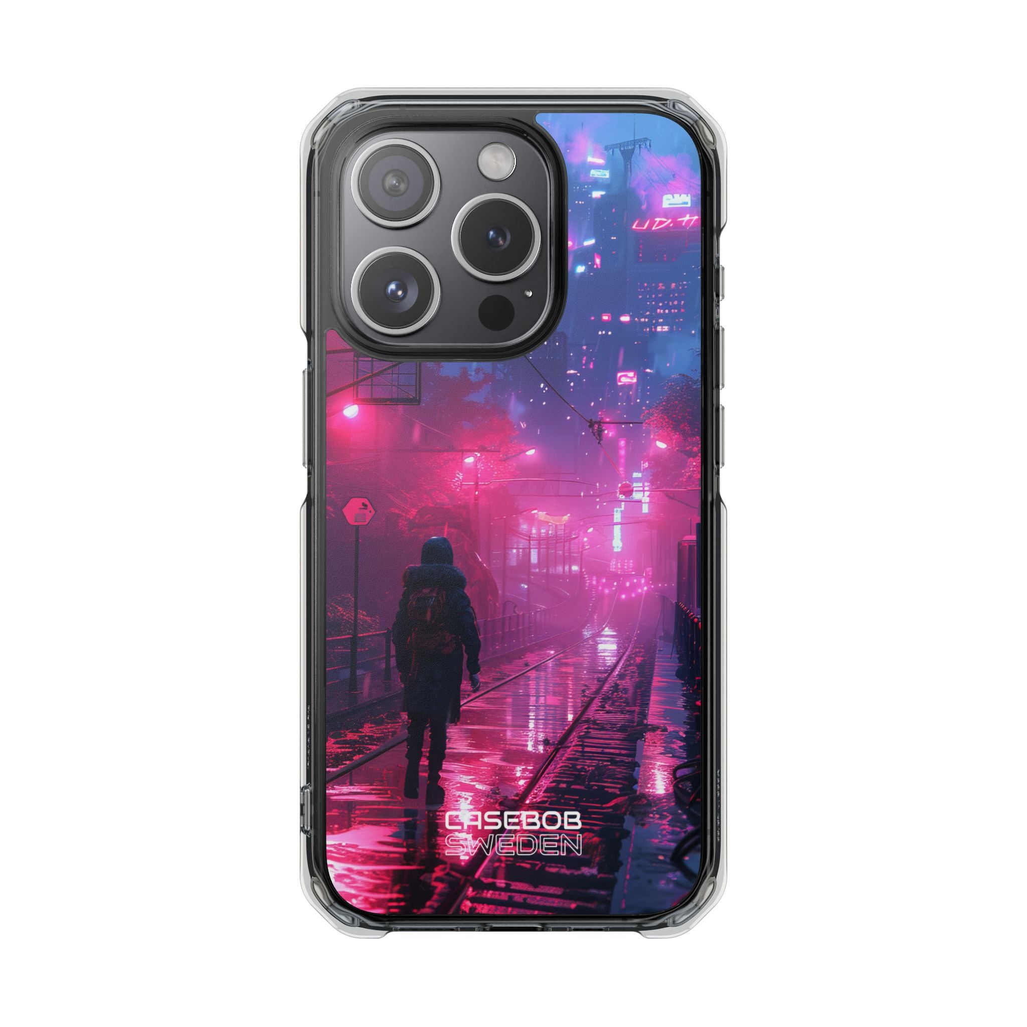 Neon Shadow City iPhone 15 - Impact Clear+