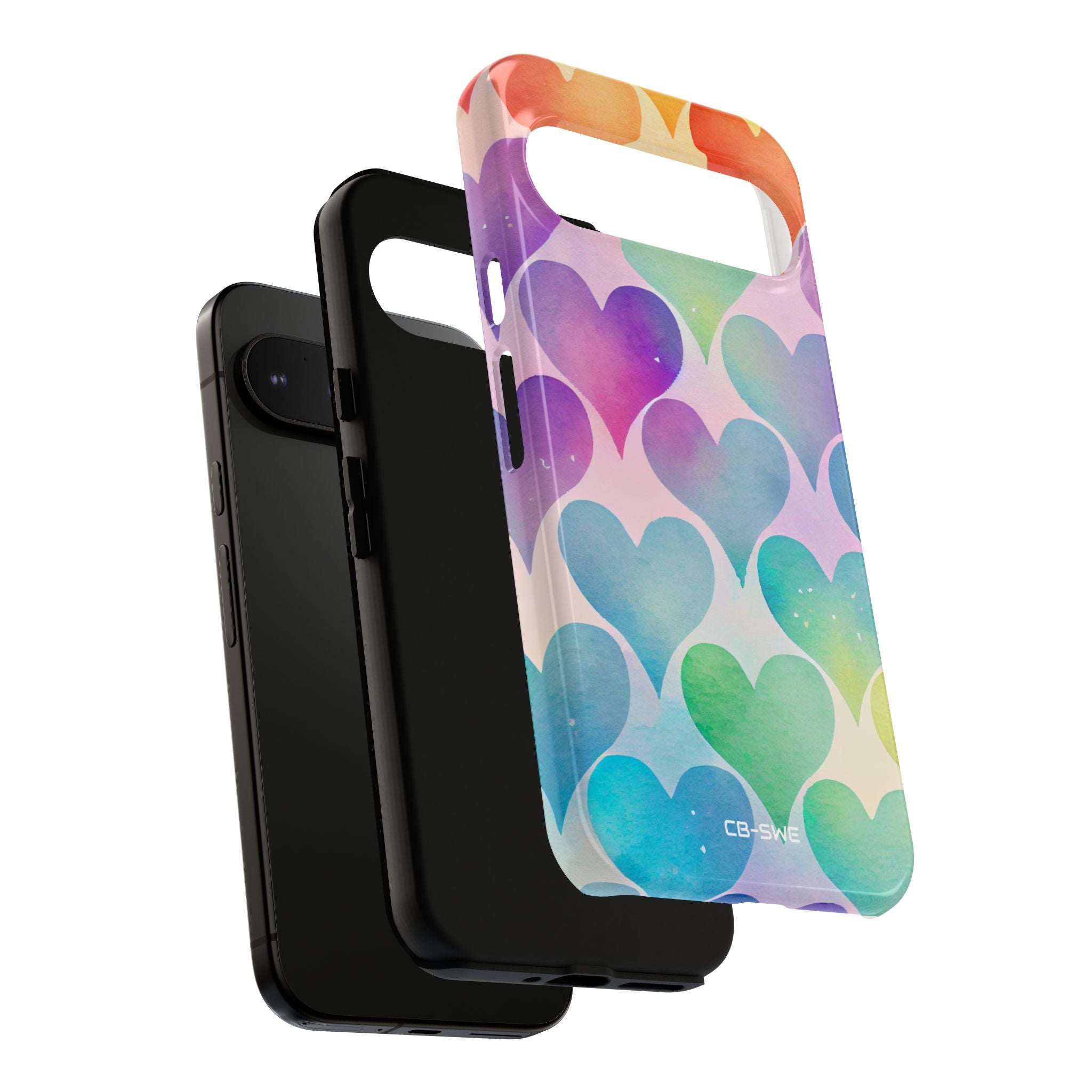 Watercolor Heart Symphony - Google Pixel Case