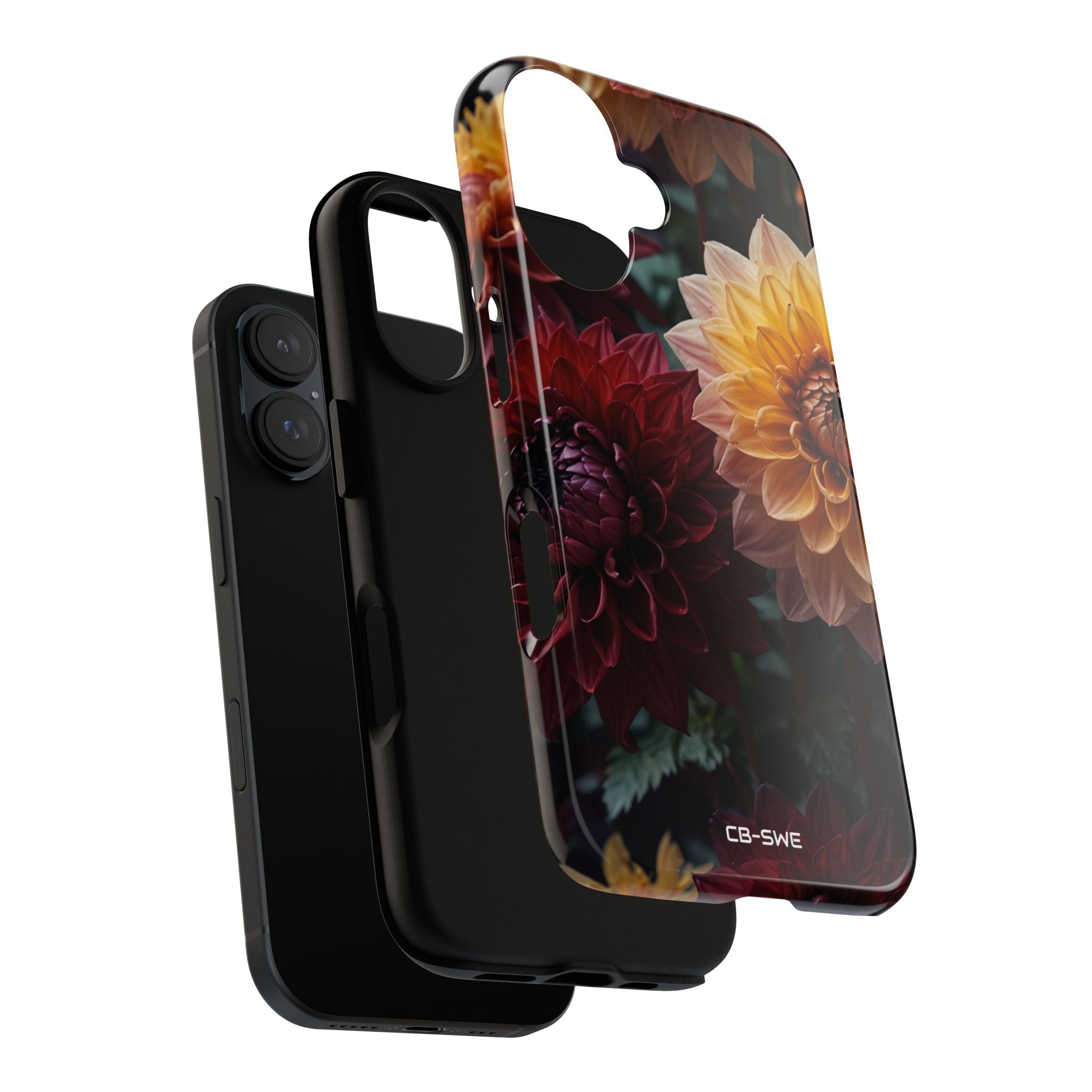 Dahlias Embrace Light - iPhone Case