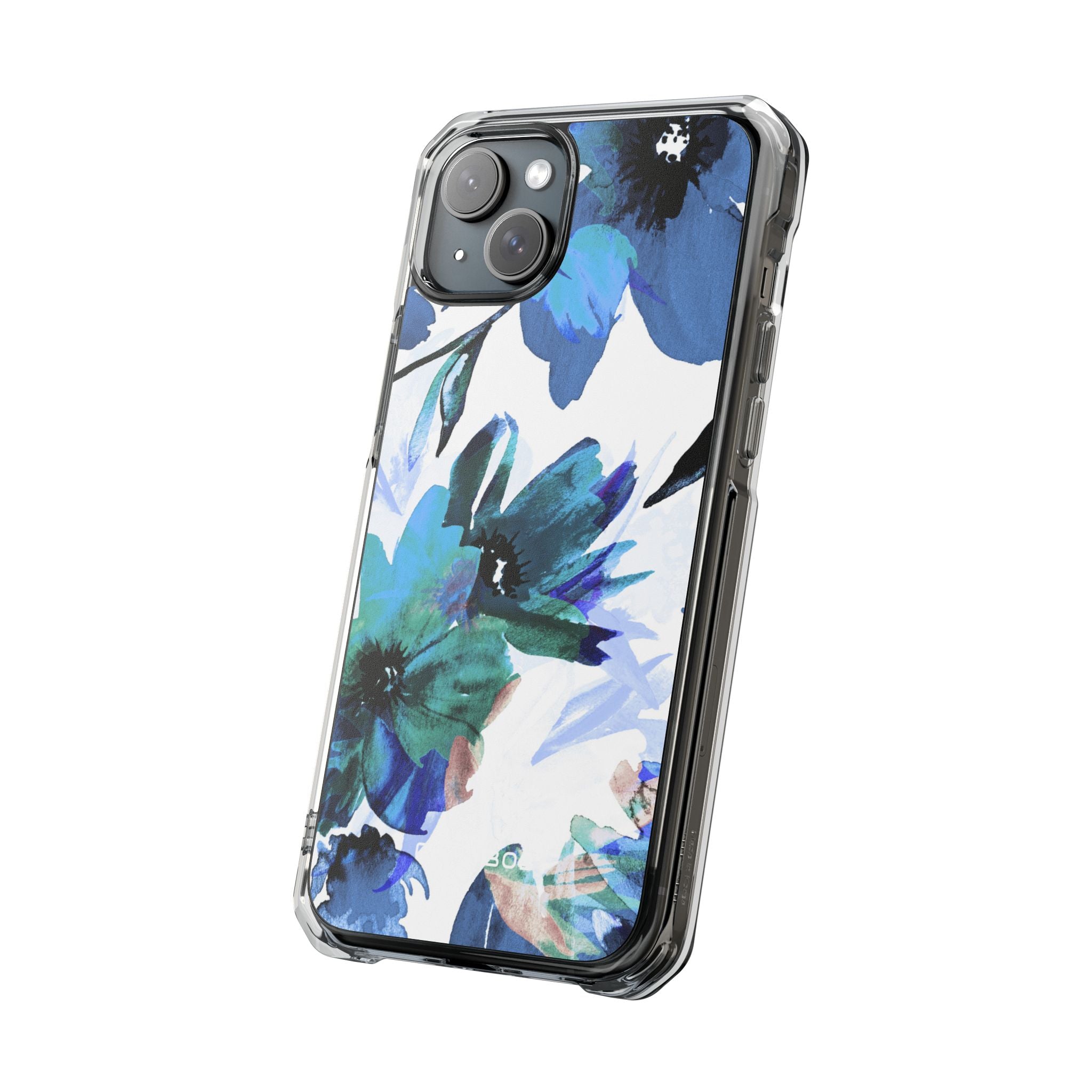 Blue Blossom Radiance iPhone 15 Plus Case - Impact