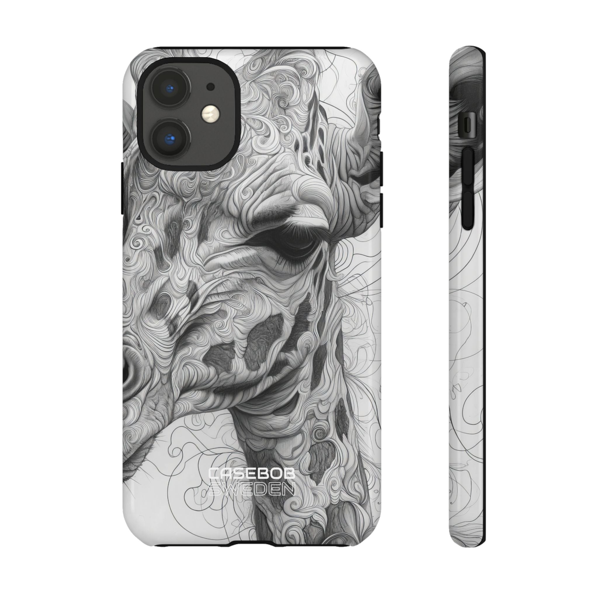 Swirling Giraffe Art iPhone 11 - Tough