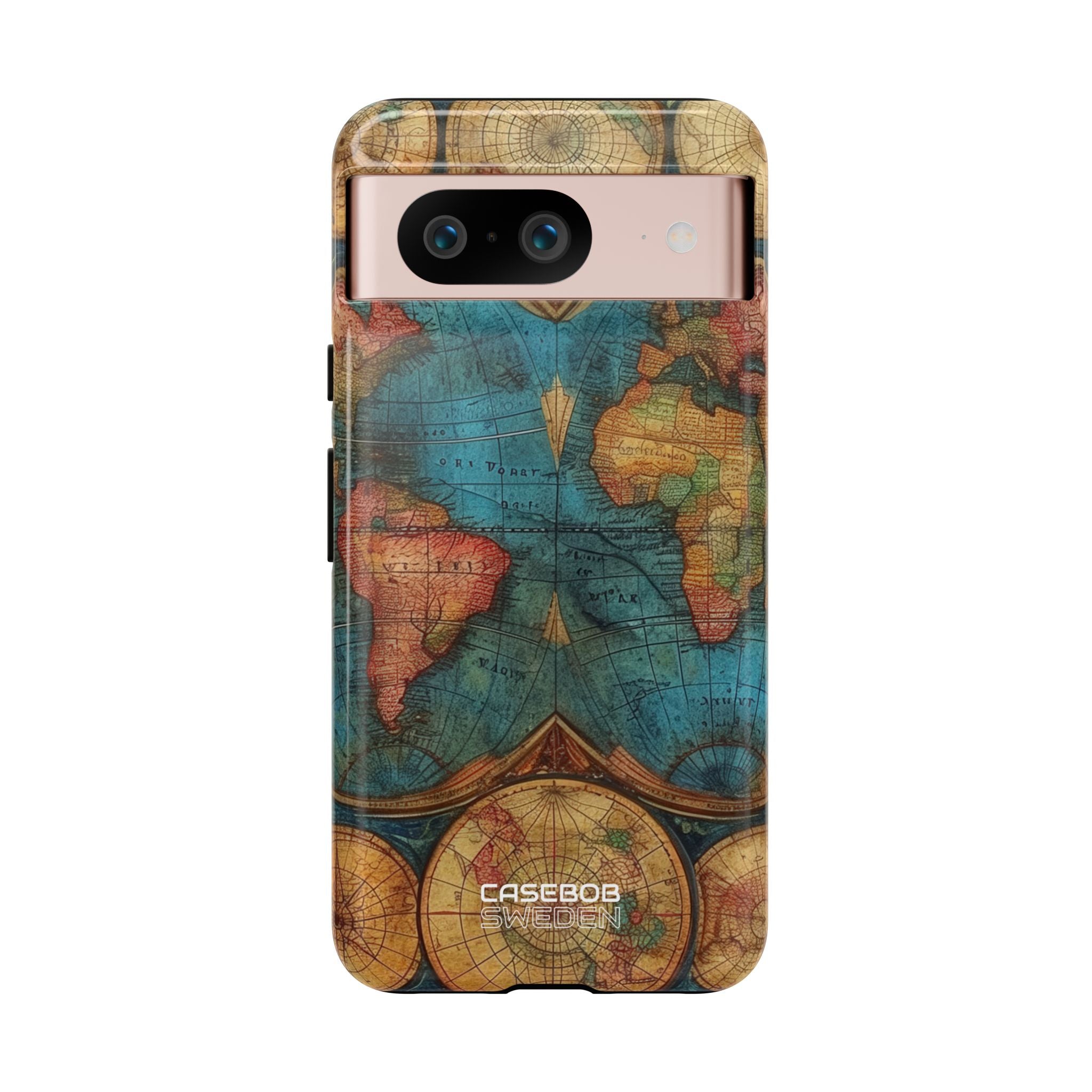 Vintage World Map Google Pixel 8 - Tough