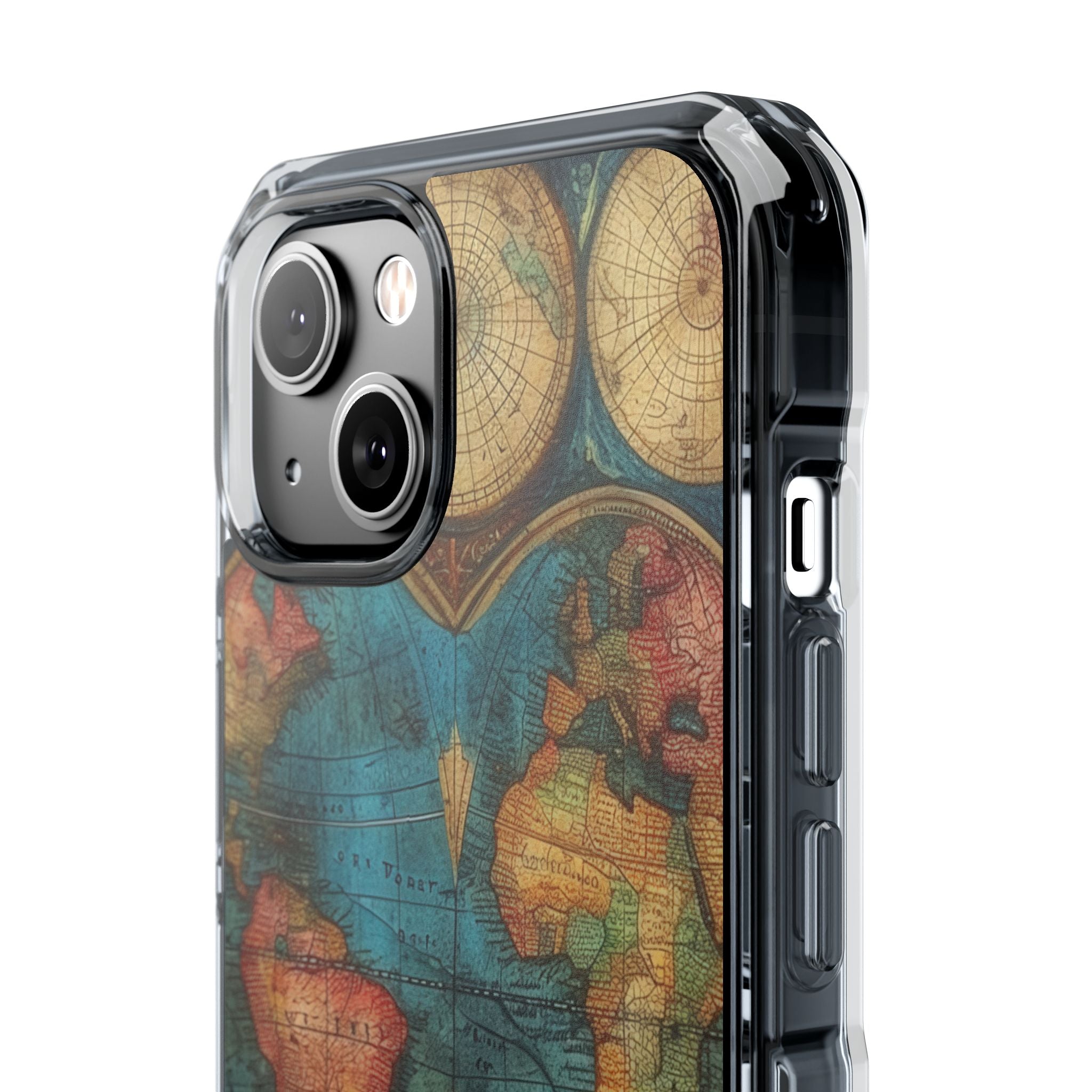 Vintage World Map iPhone 14 - Impact Clear+