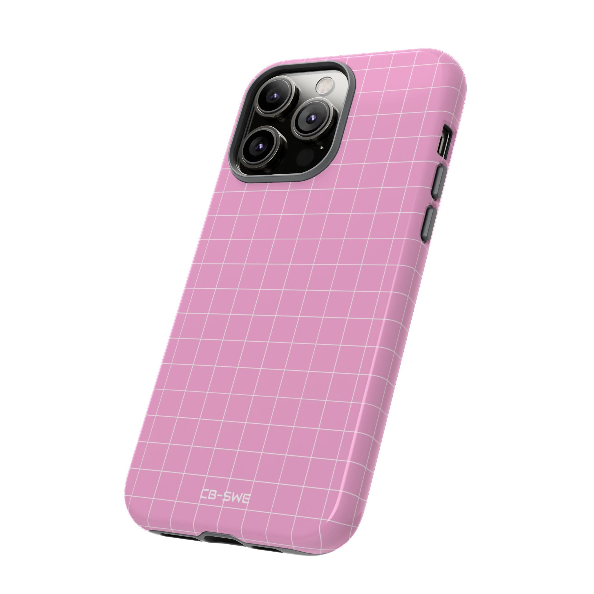 Pink Squares Align - iPhone Case