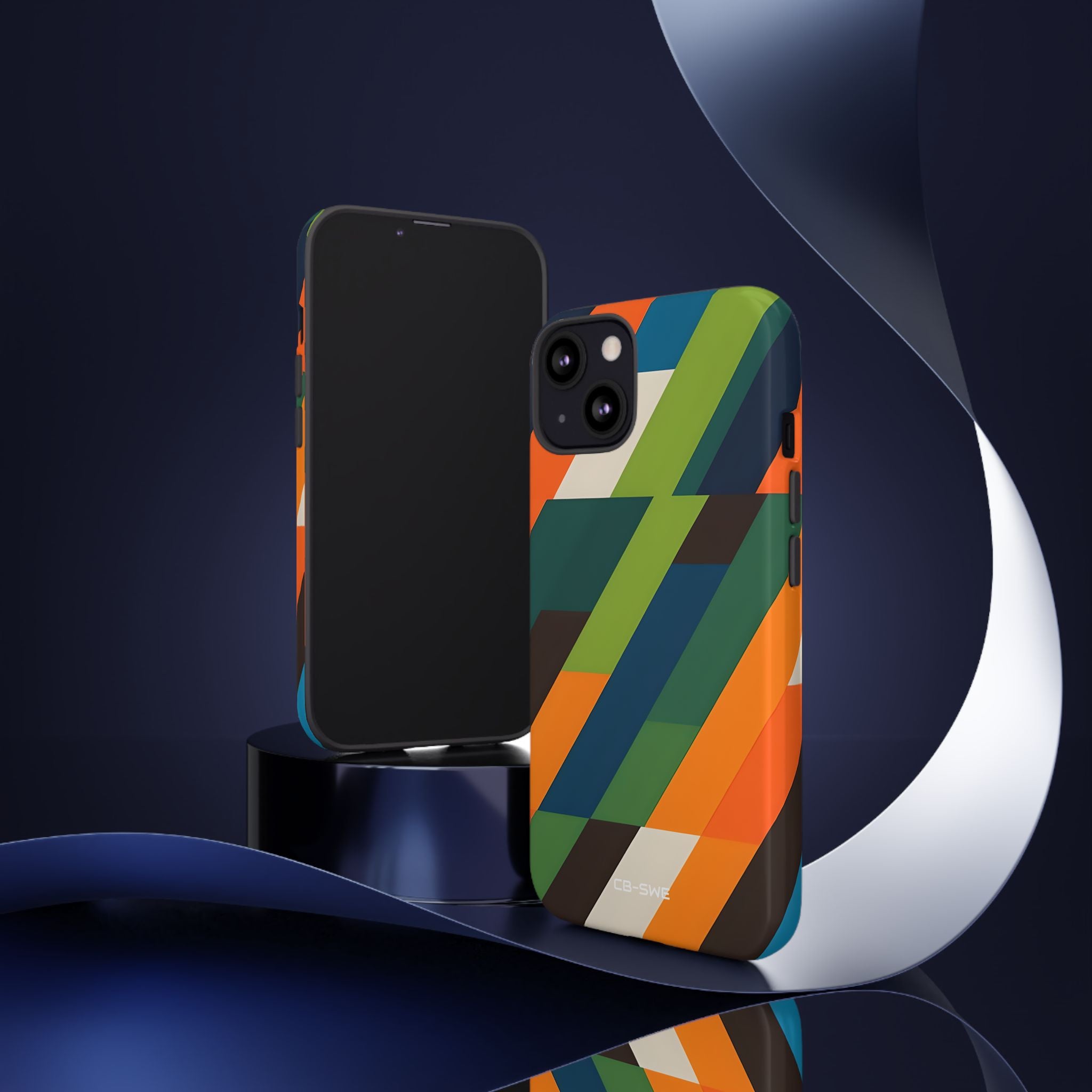 Geometric Color Intersection - iPhone Case