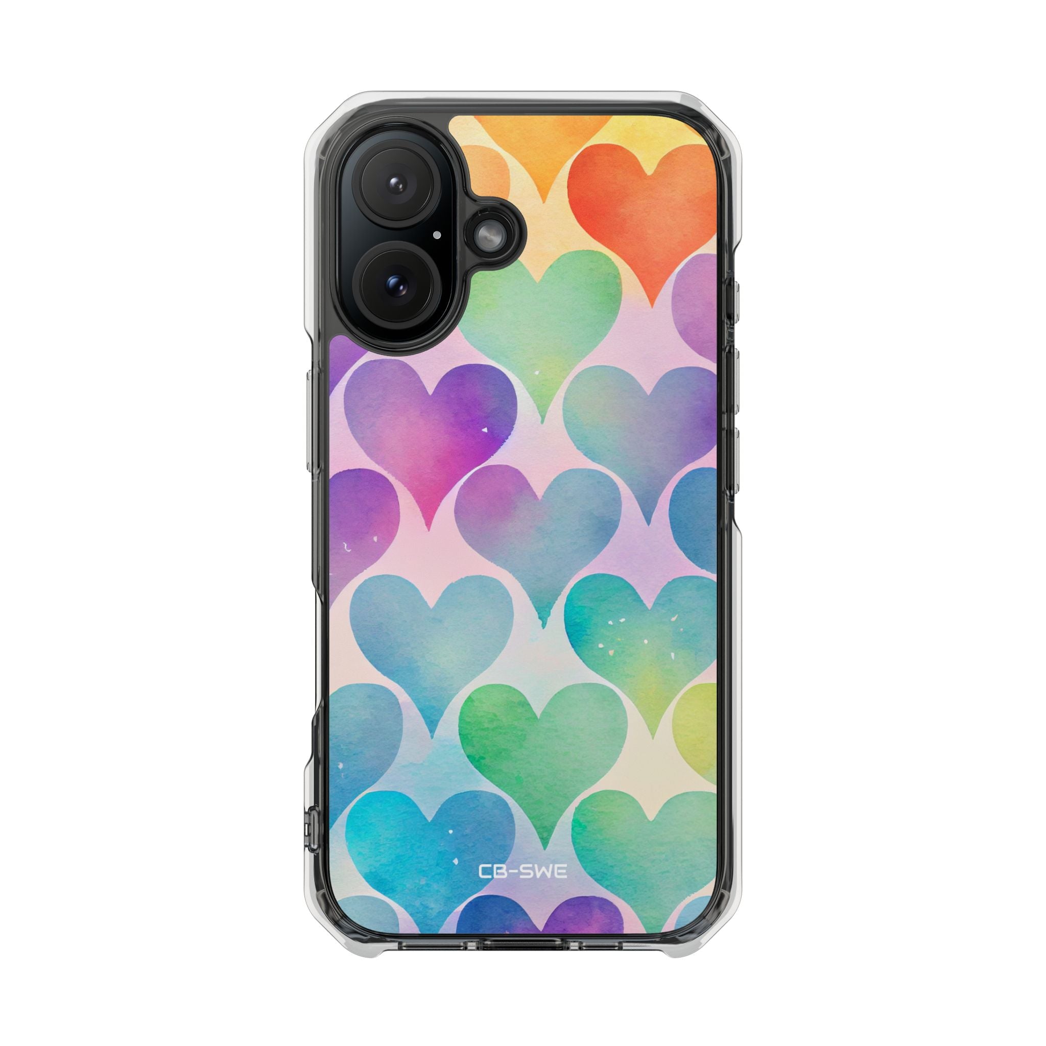 Watercolor Heart Symphony iPhone Case - Impact