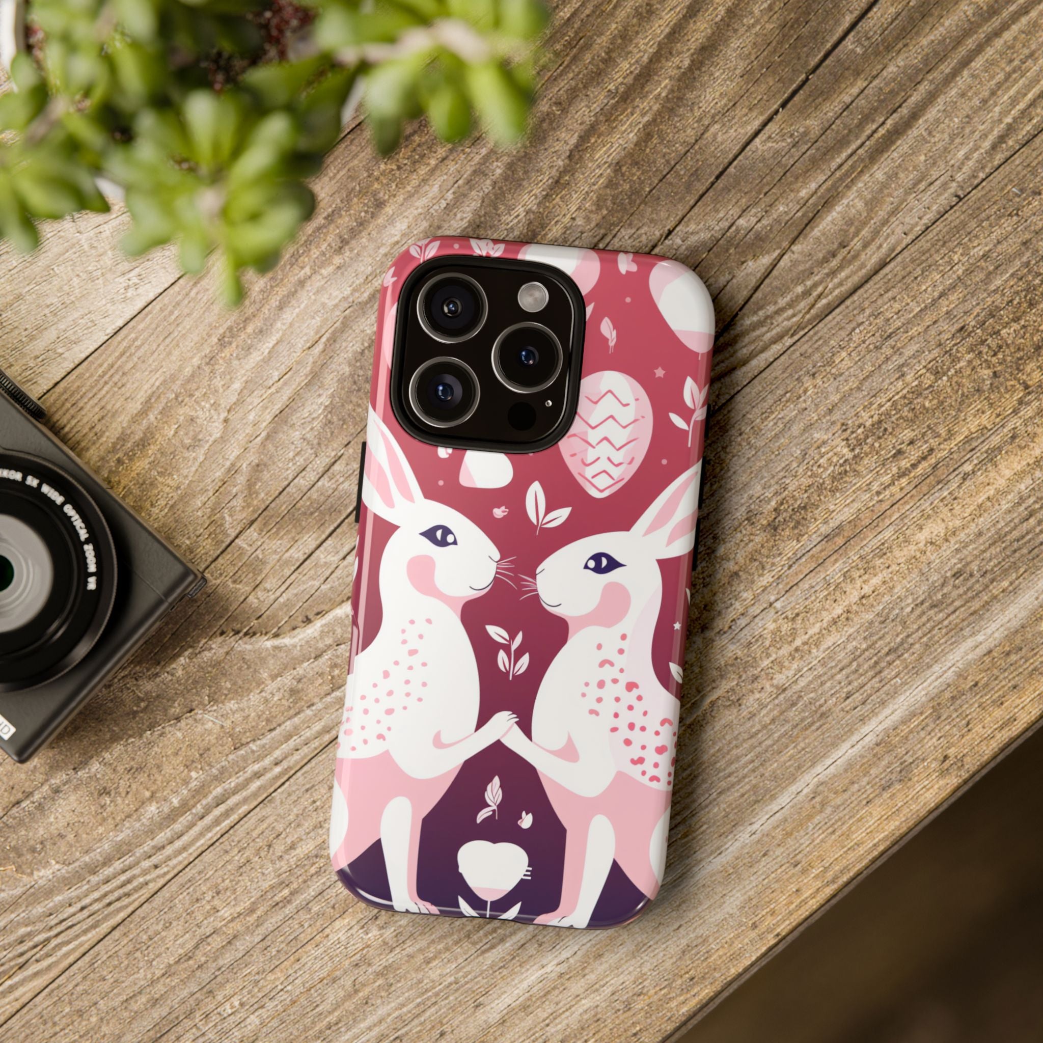 Rabbits Share Joy - iPhone Case