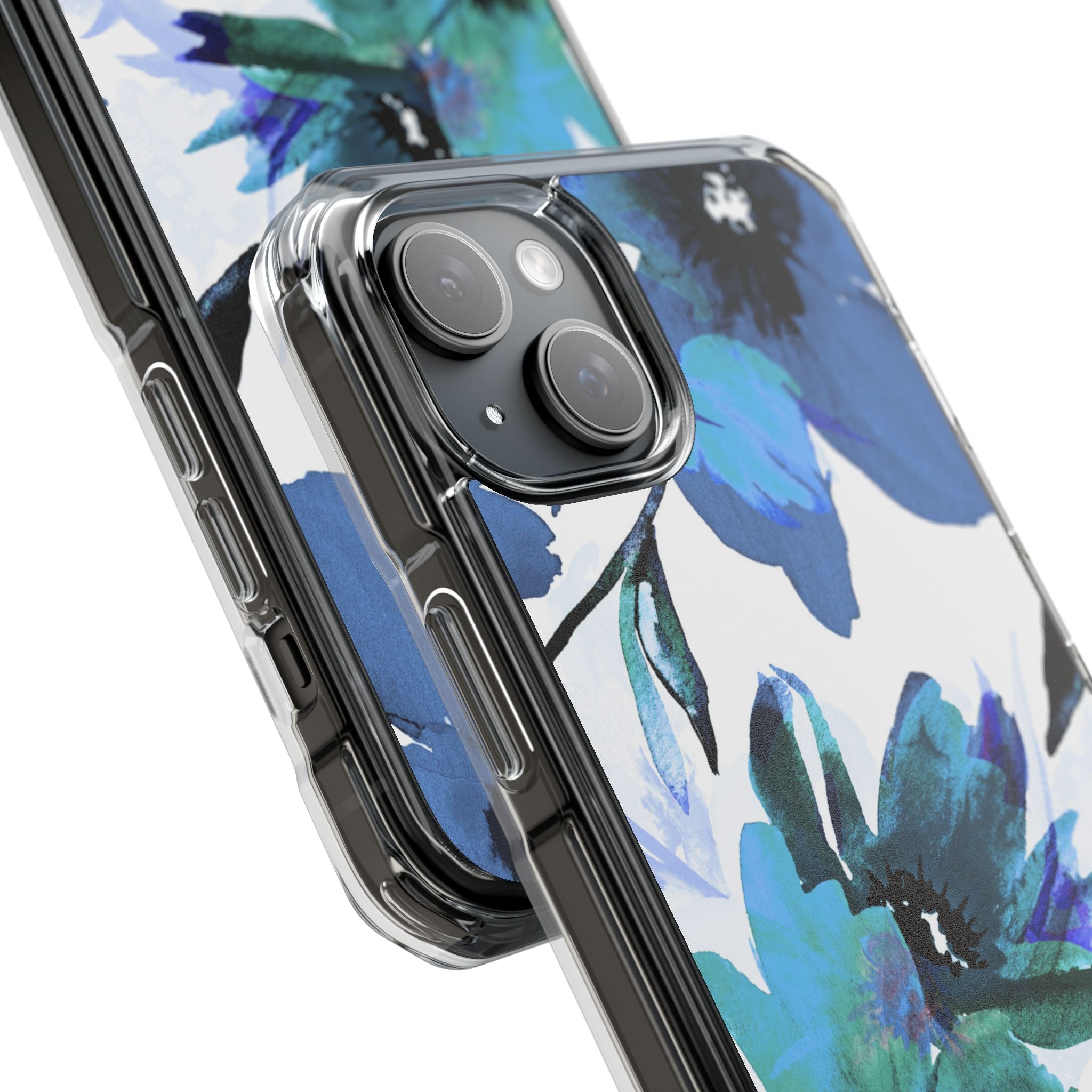 Blue Blossom Radiance iPhone 15 Plus Case - Impact