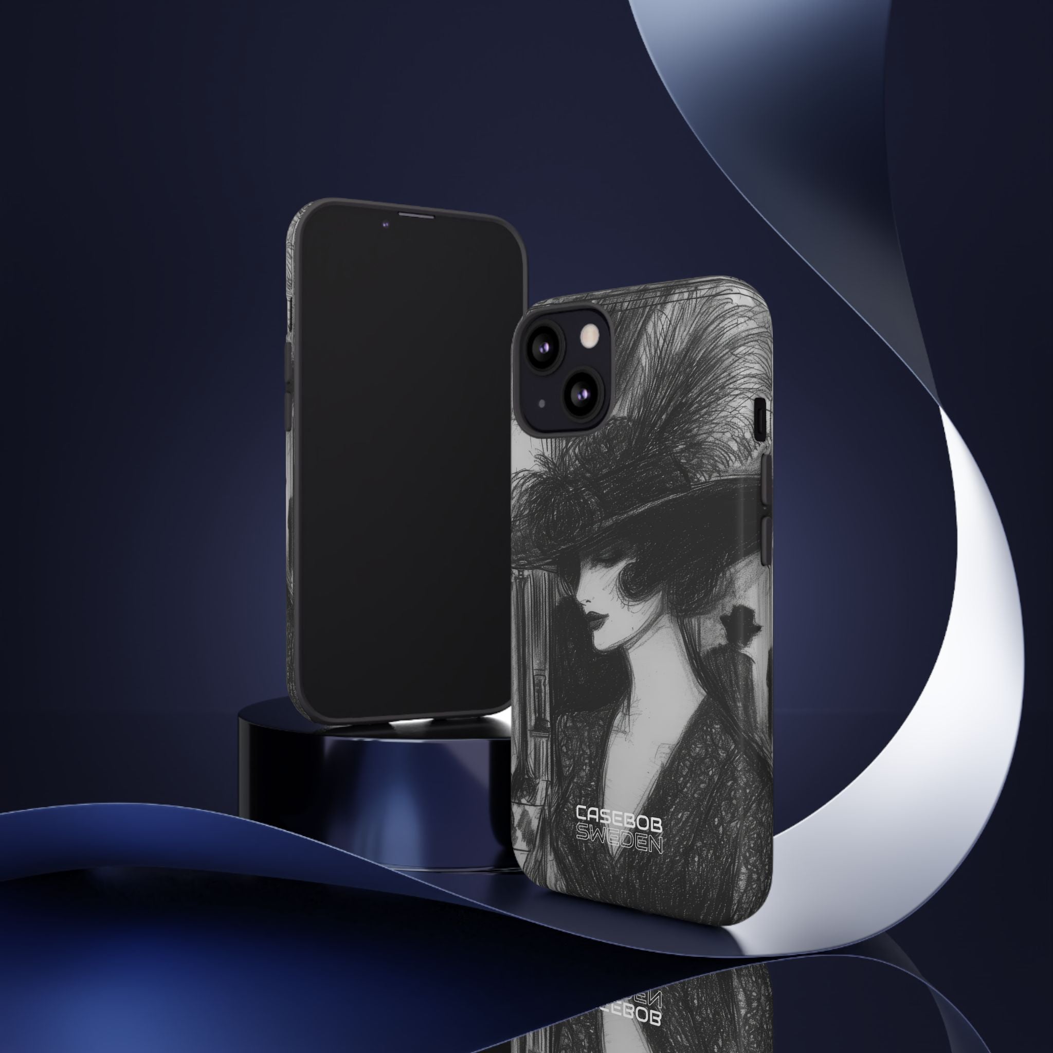 Vintage Feather Elegance iPhone 13 - Tough