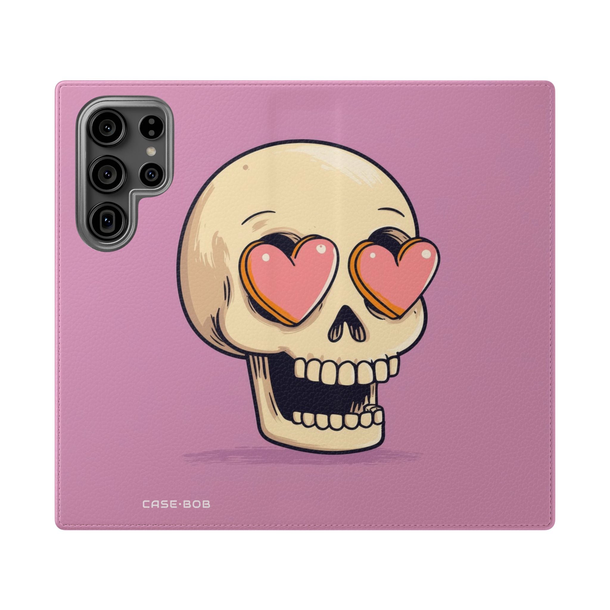 Heart Eyes Skull - Samsung S23 Ultra Case - Wallet