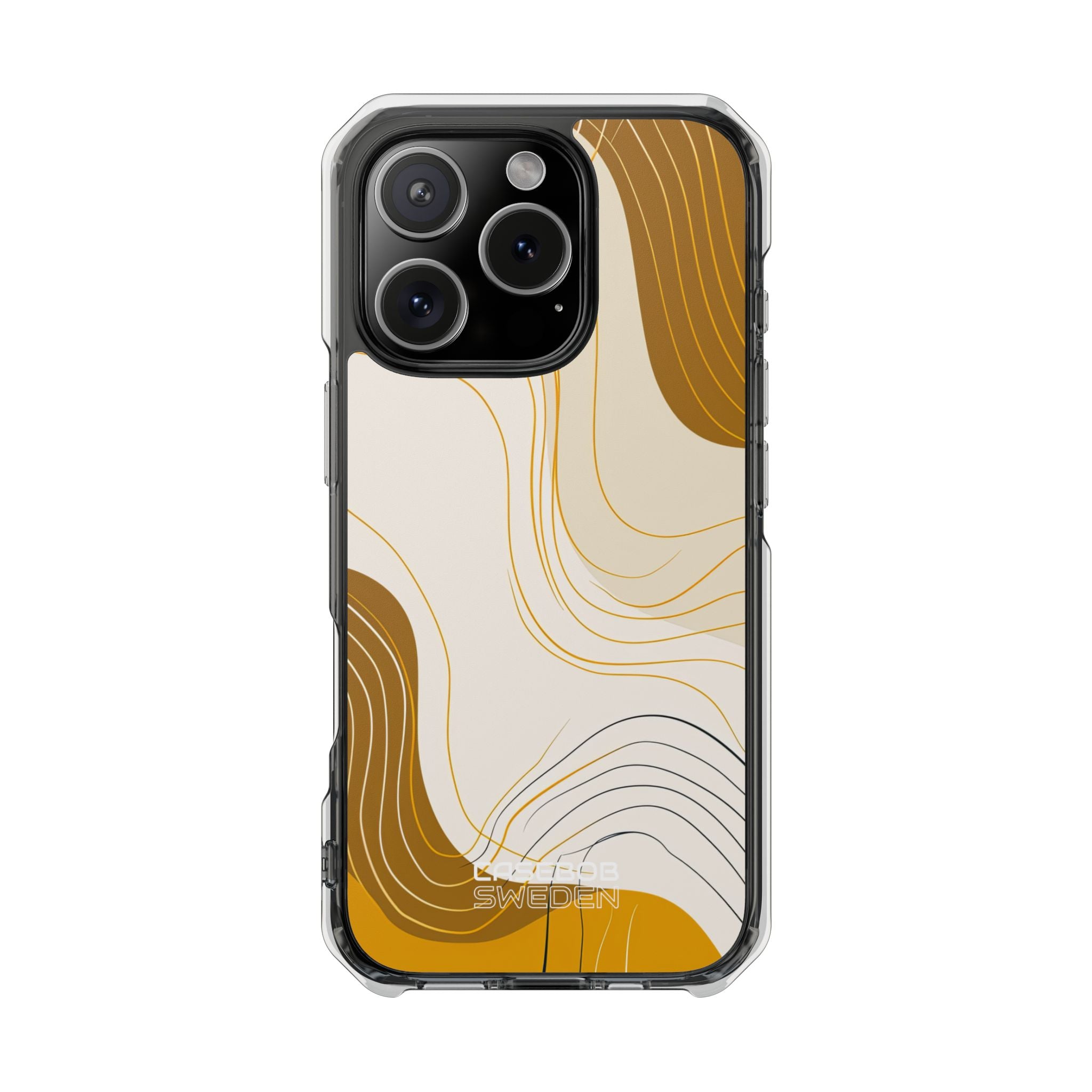 Golden Flow Lines iPhone 16 - Impact Clear+