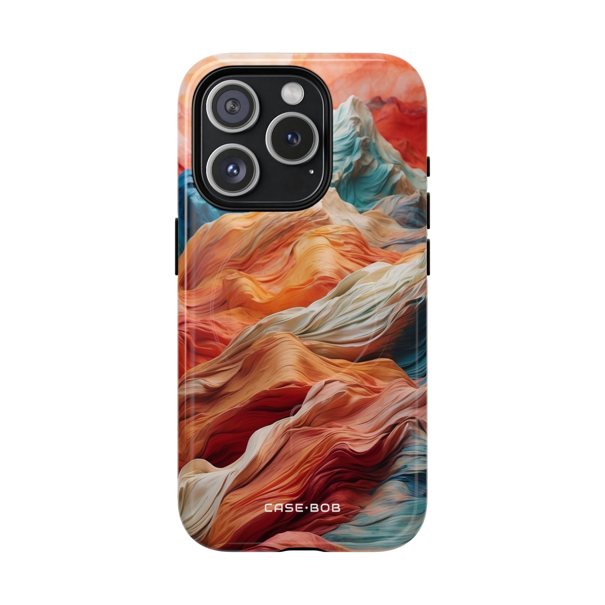 Fabric Peaks Cream iPhone 15 Pro Case - Tough+