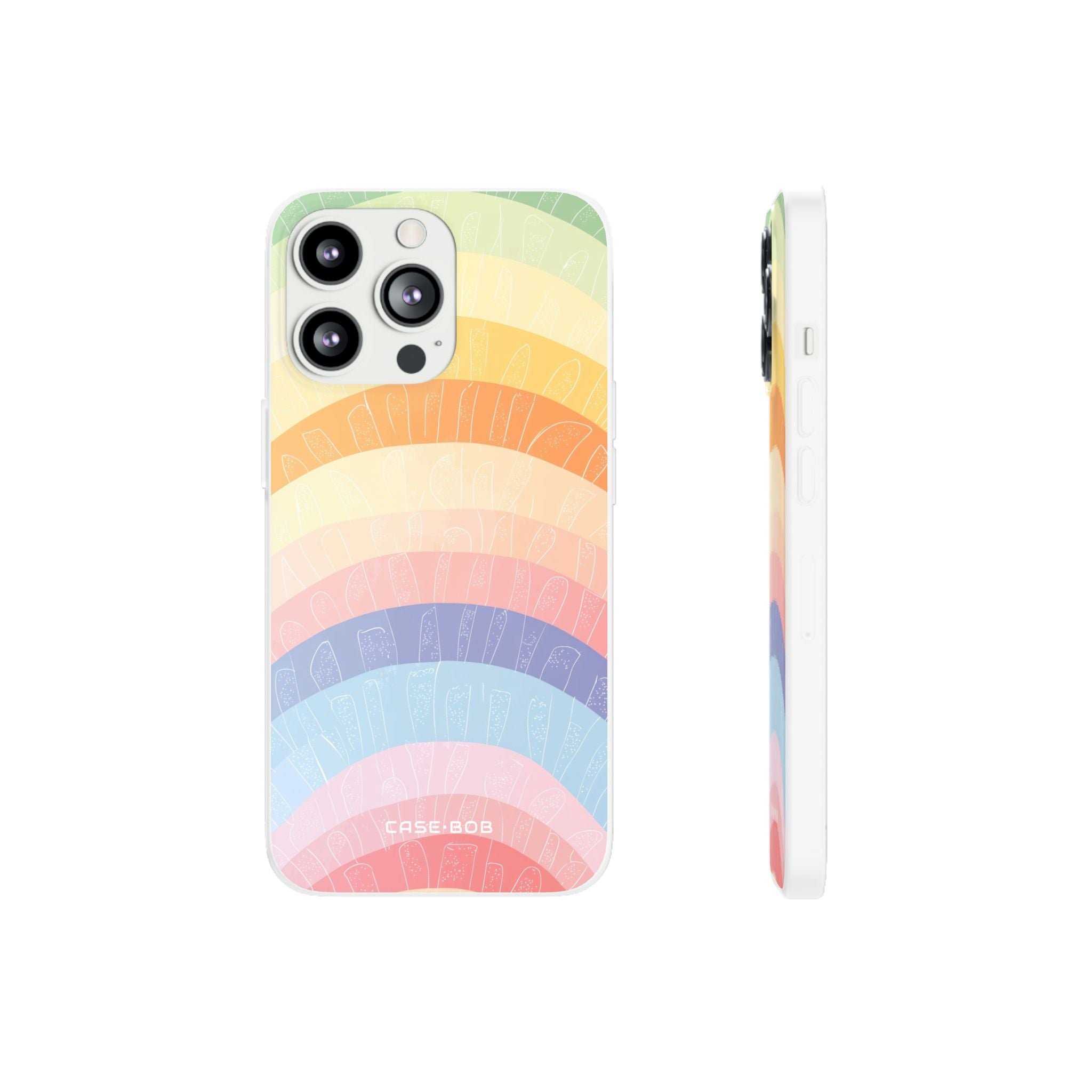 Pastel Rainbow Bands iPhone 13 Pro - Soft