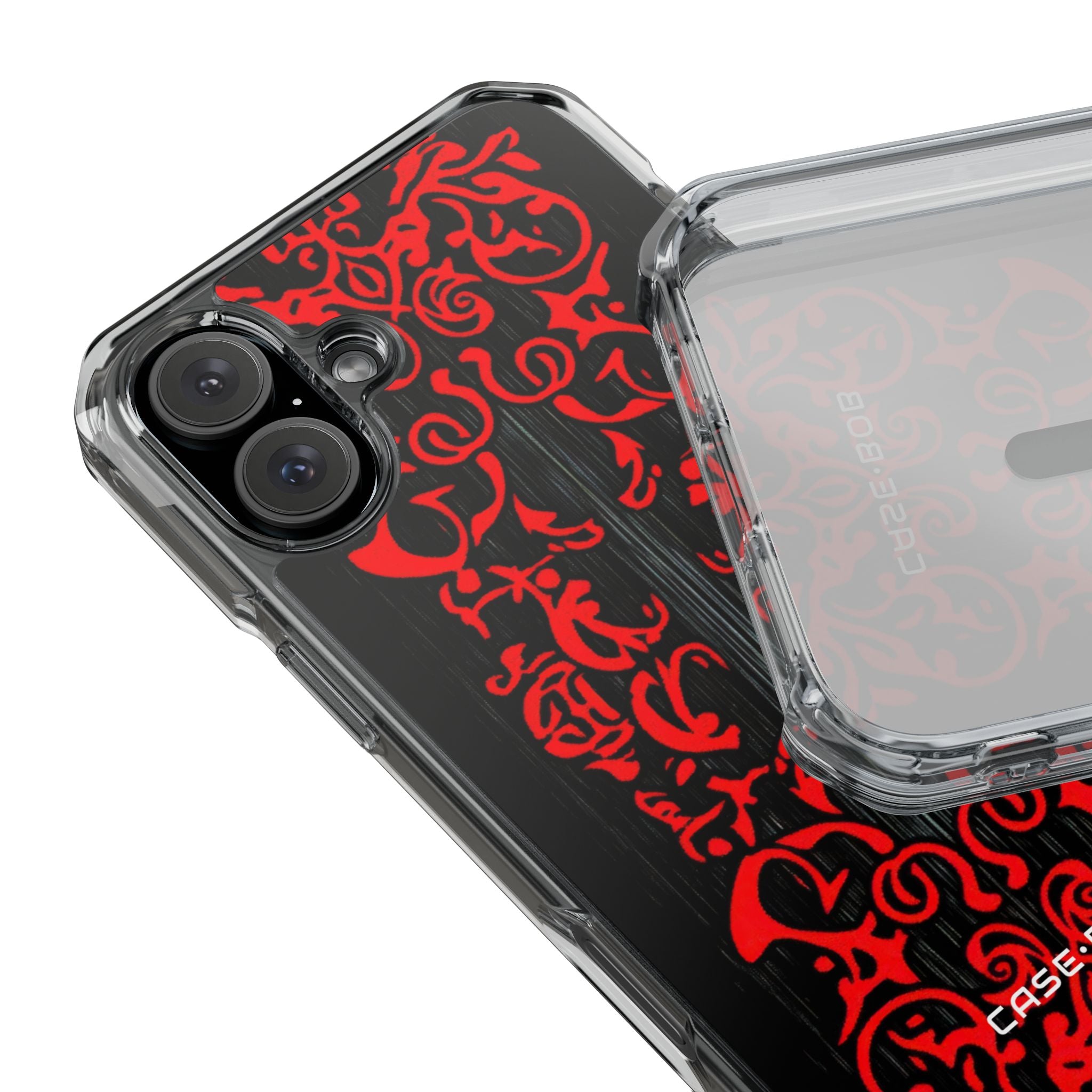 Crimson Spiral iPhone 16 Plus Case - Impact