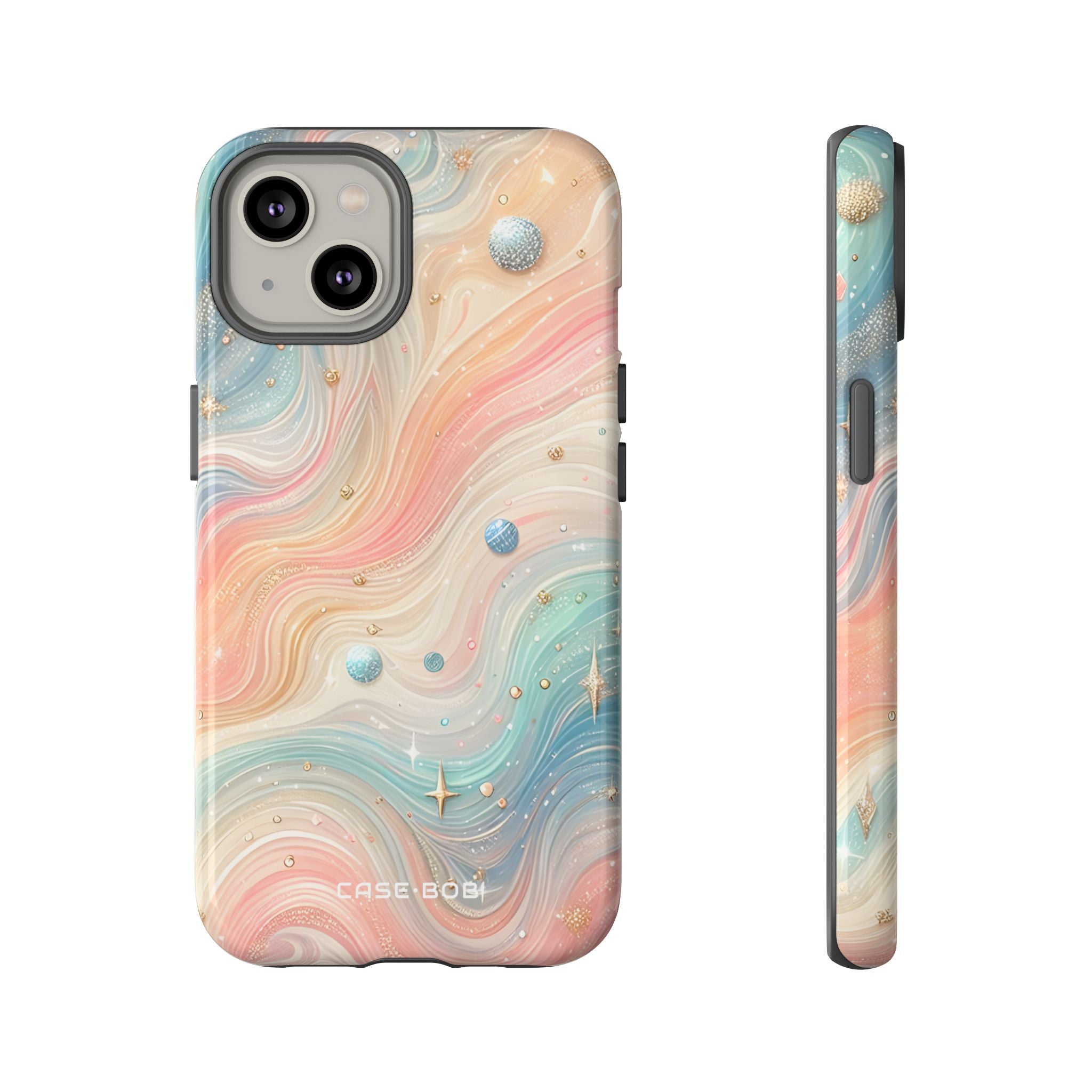 Iridescent Swirls iPhone 14 Case - Tough