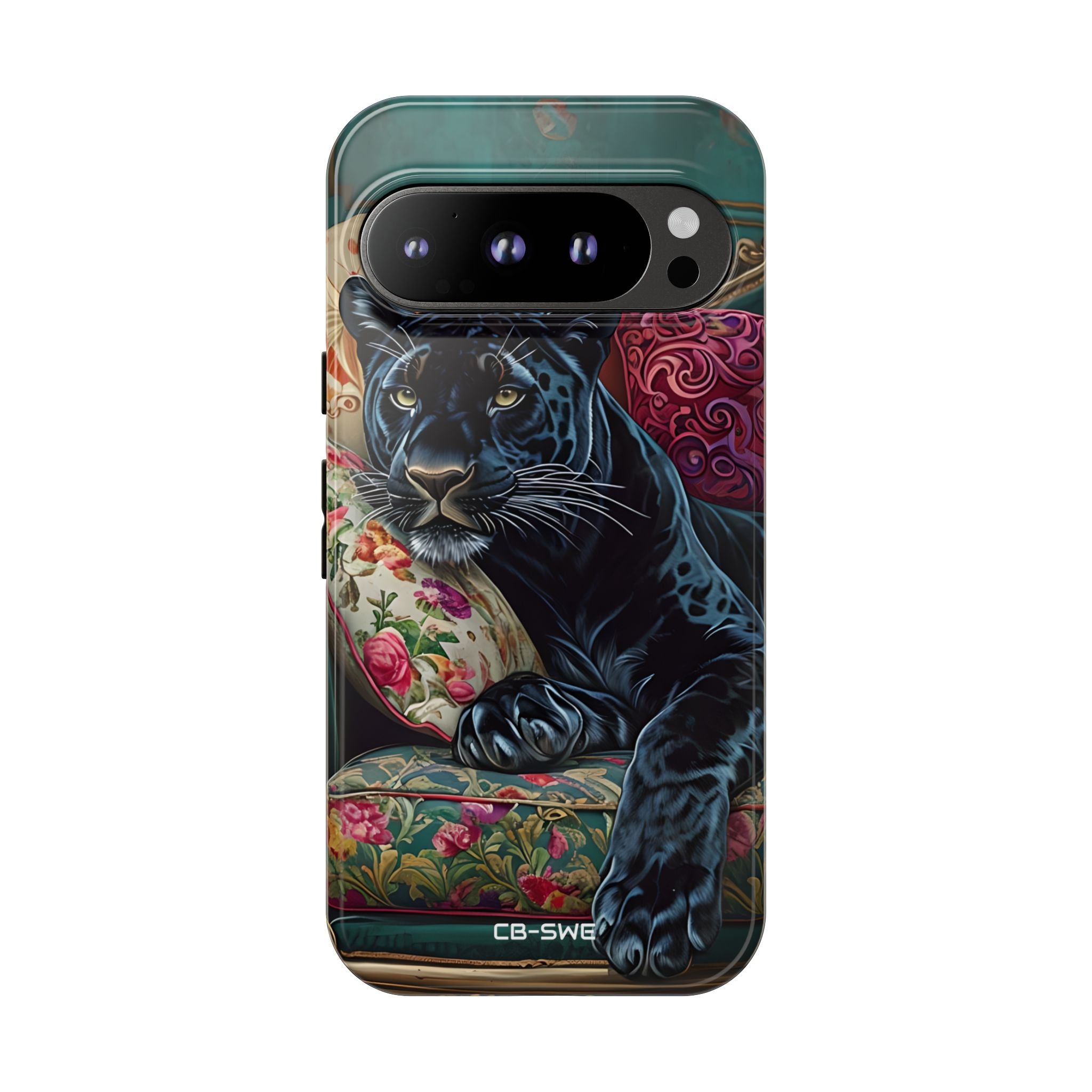 Panther on Vintage Chaise - Google Pixel Case
