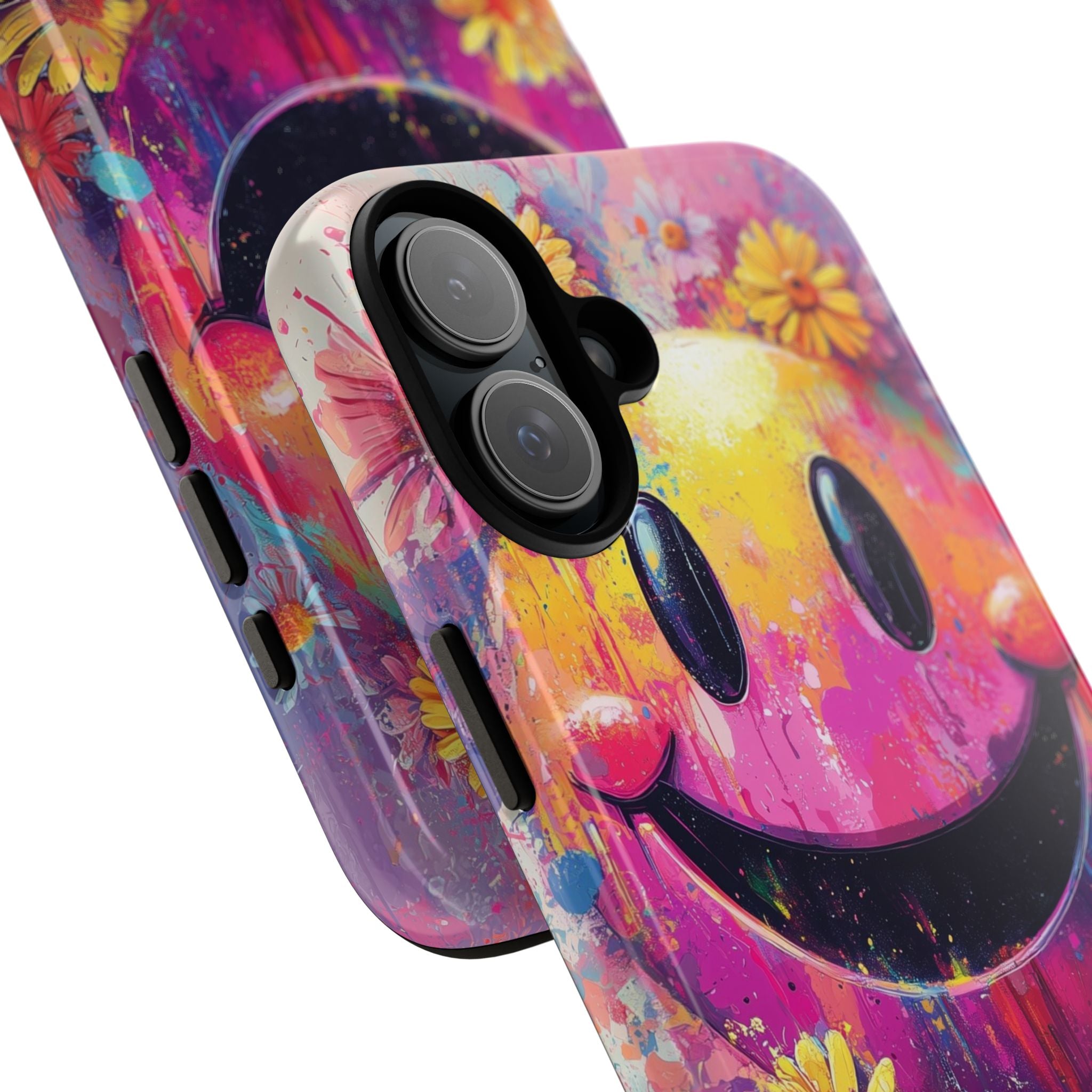 Smiley Bloom iPhone 16 Plus Case - Tough