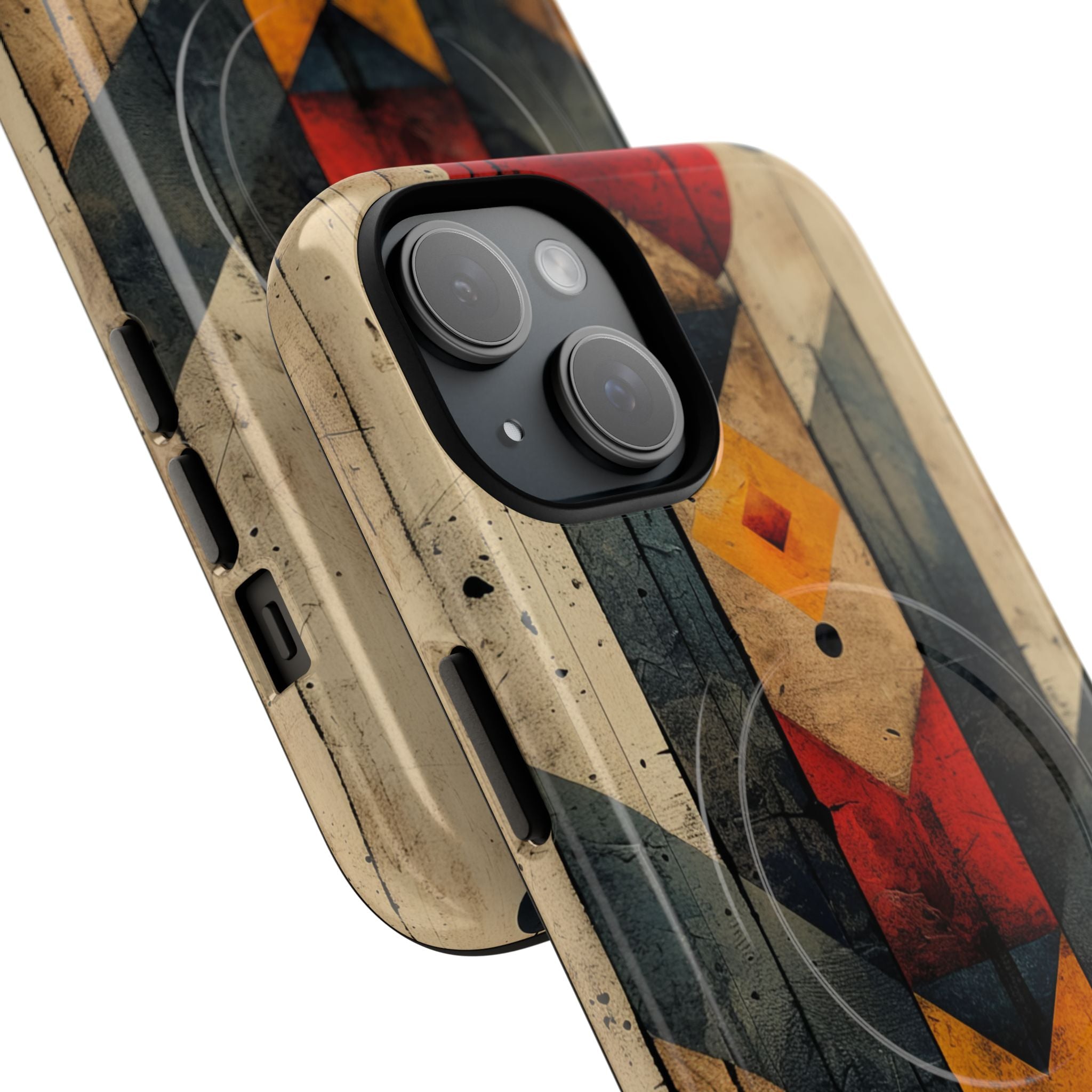 Geometric Fire Rise iPhone 15 - Tough+