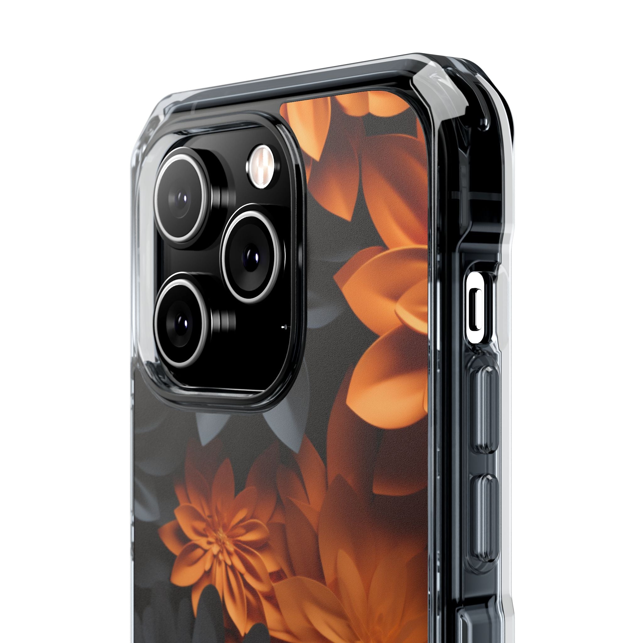 Graphical Orange Florals iPhone Case - Impact