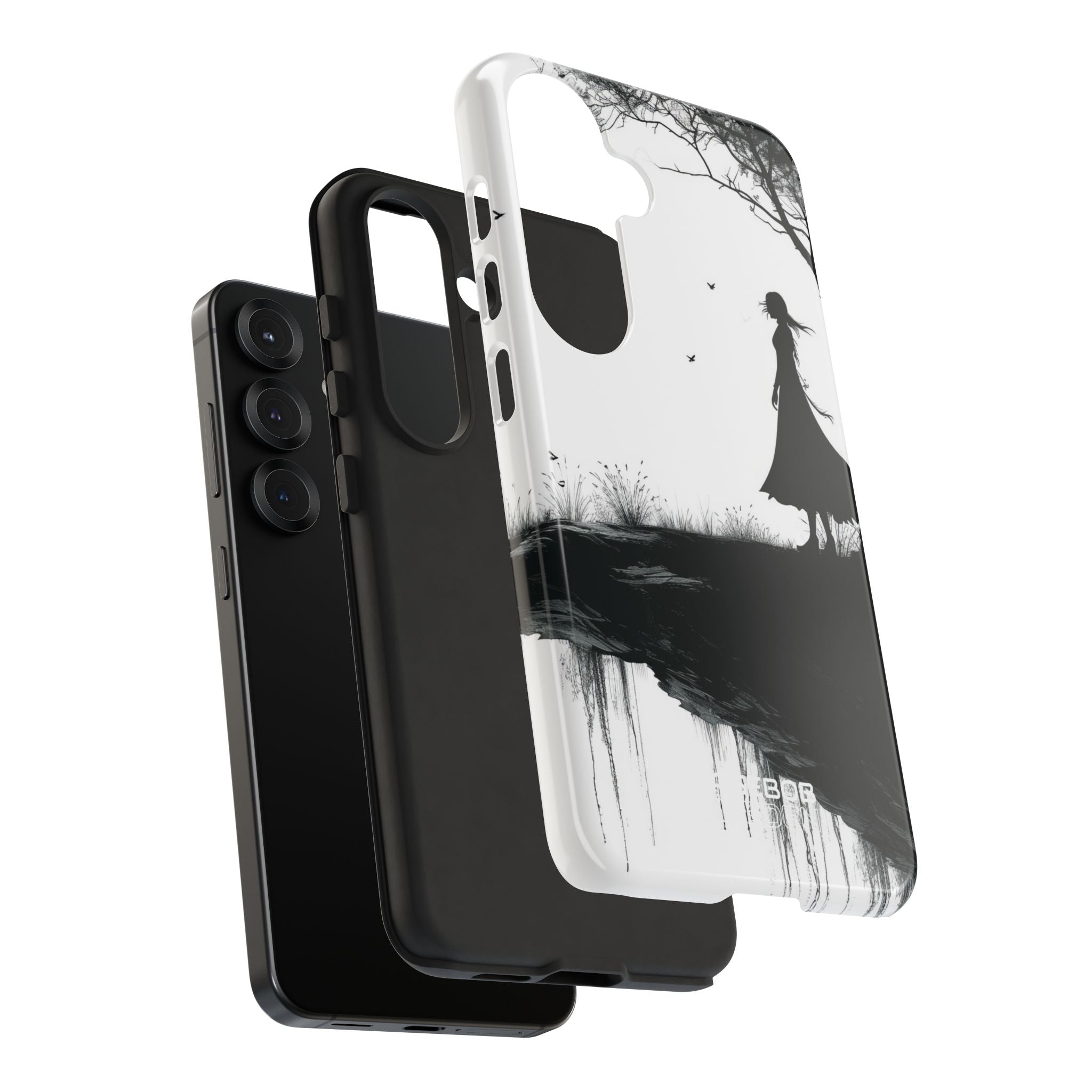 Sagoma Solitaria sulla Scogliera Samsung S25 - Tough