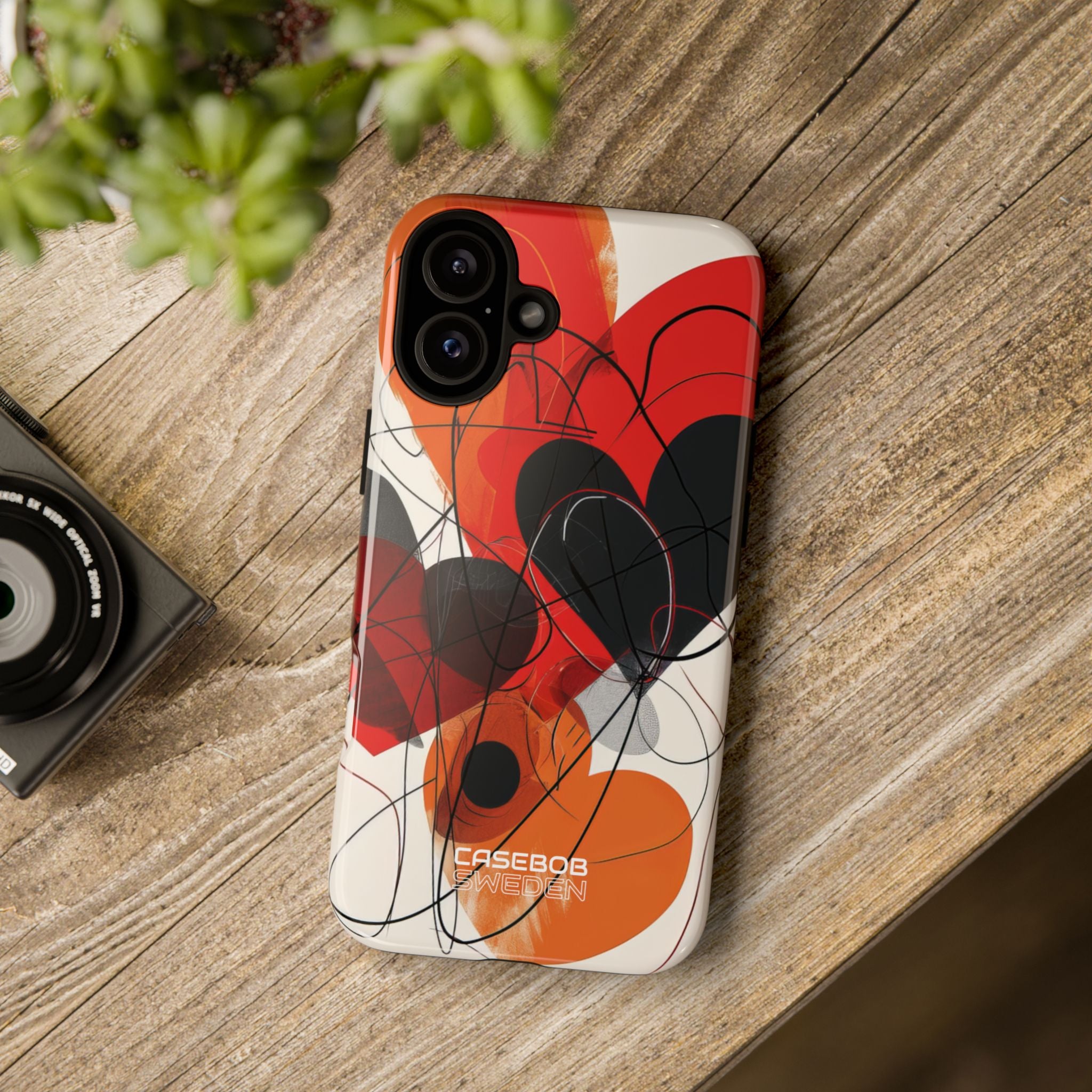 Crimson Motion Flow iPhone 16 - Tough