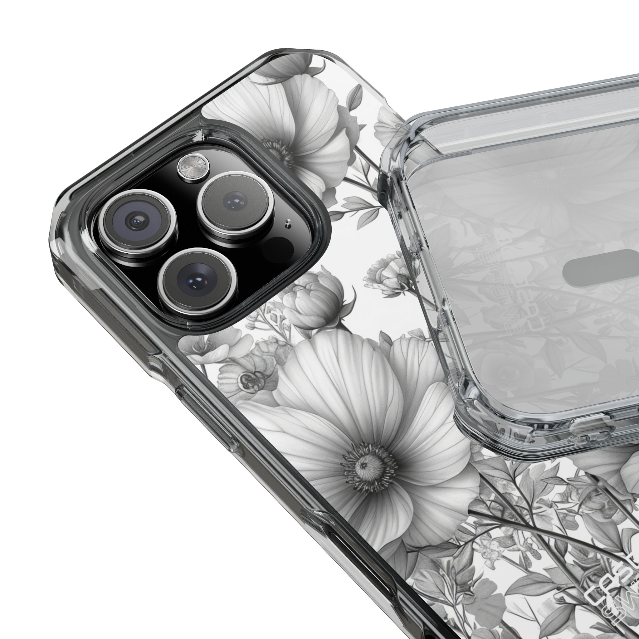 Vintage Floral Etching iPhone 16 - Impact Clear+
