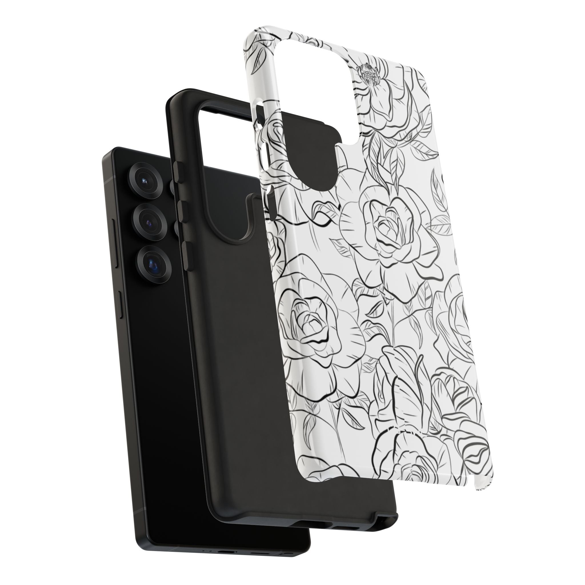 Intricate Rose Sketches - Samsung Case