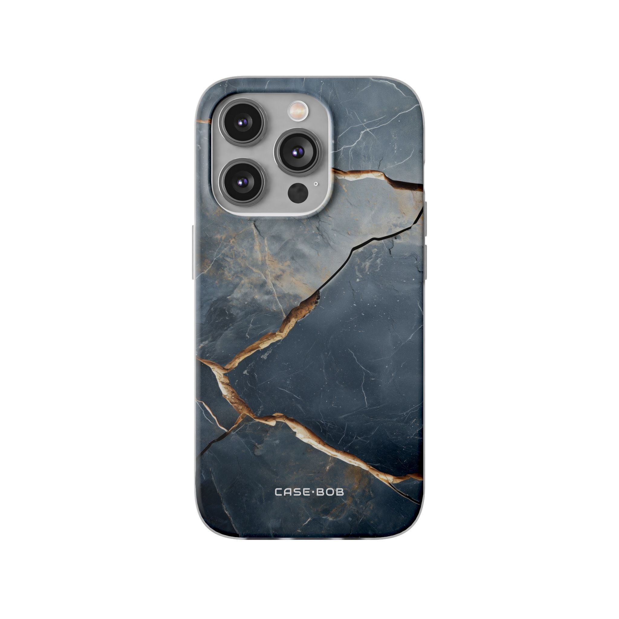 Jagged Vein Navy iPhone 14 Pro Case - Soft