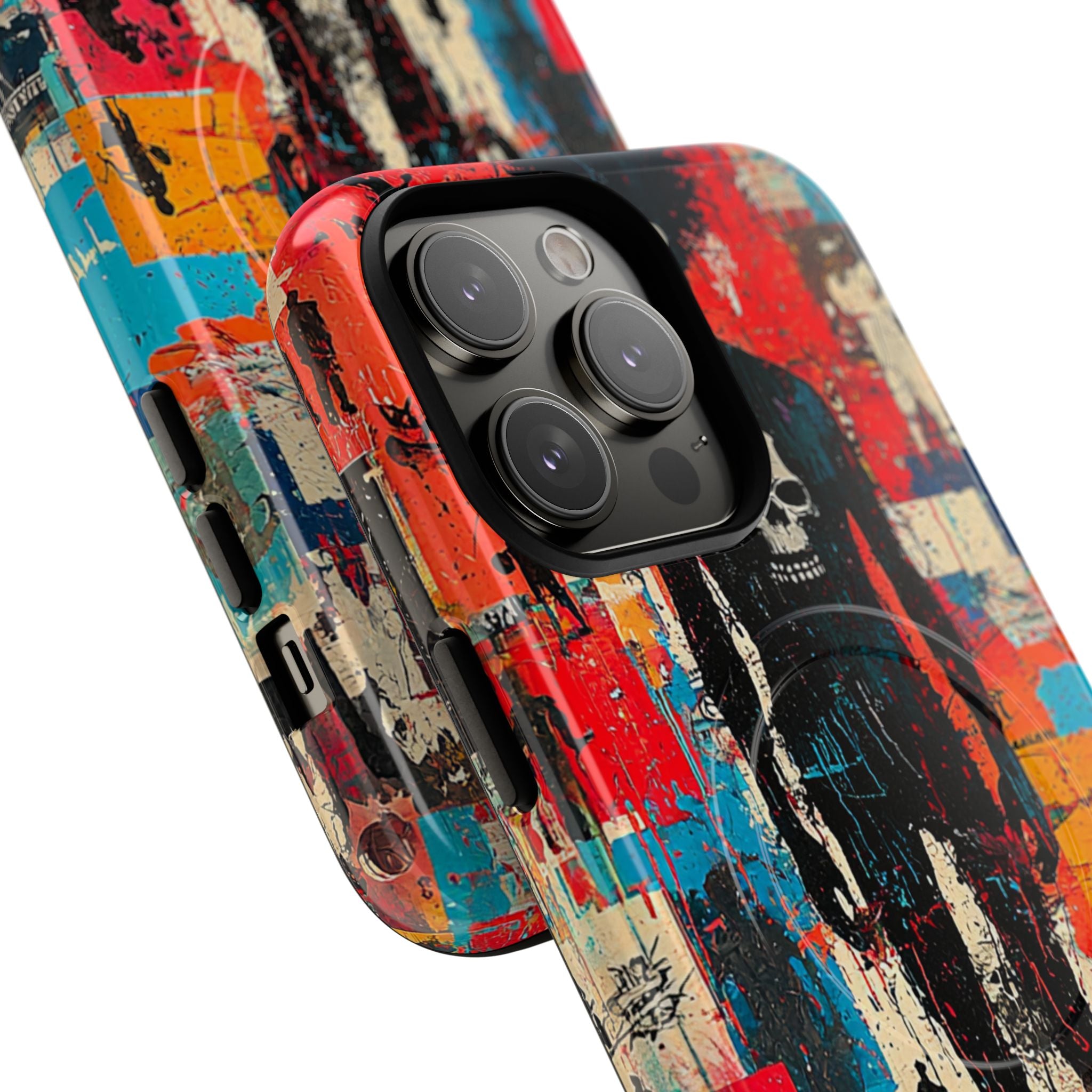 Spiky Skull Silhouette iPhone 14 Pro Max Case - Tough+