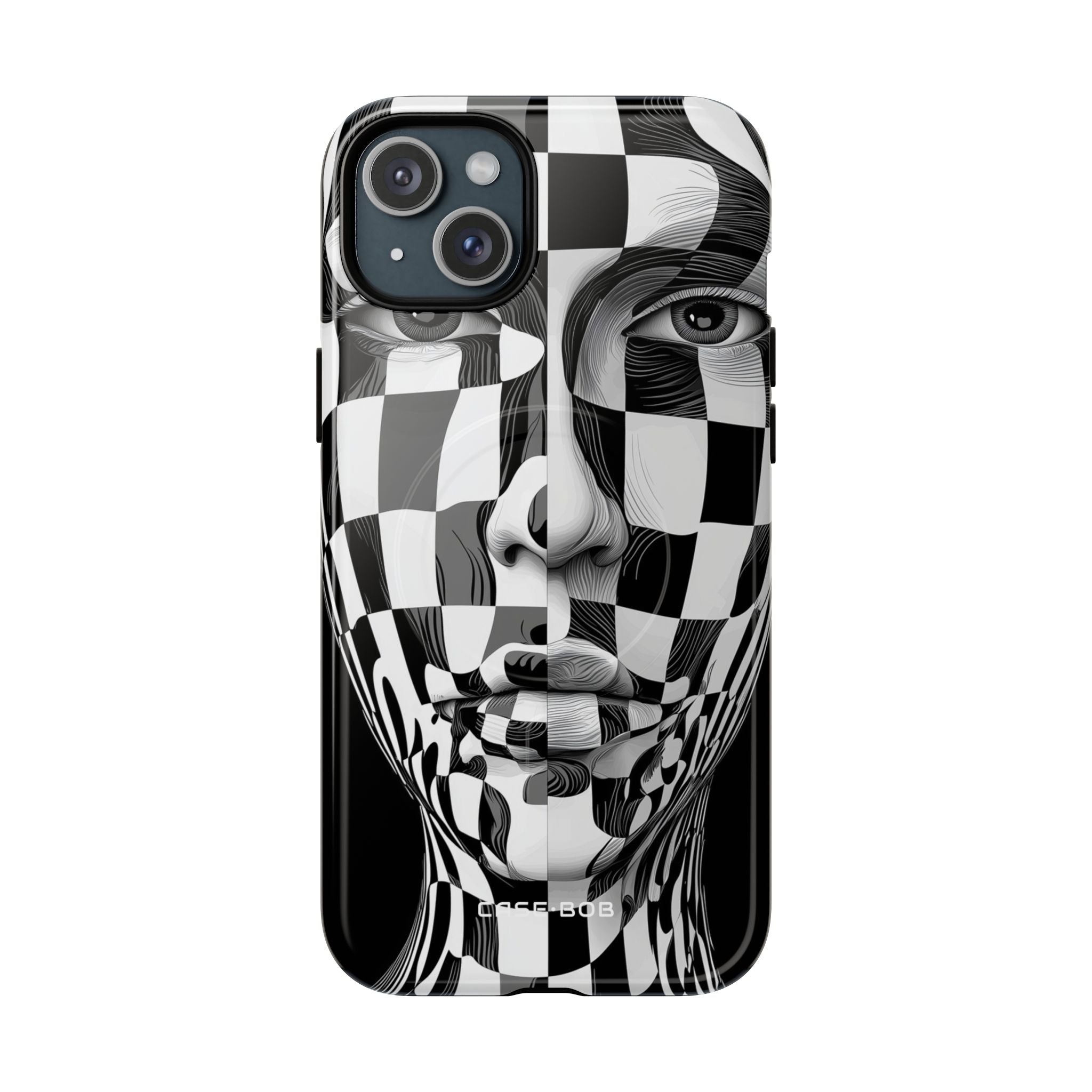 Checkered Face iPhone 15 Plus Case - Tough+
