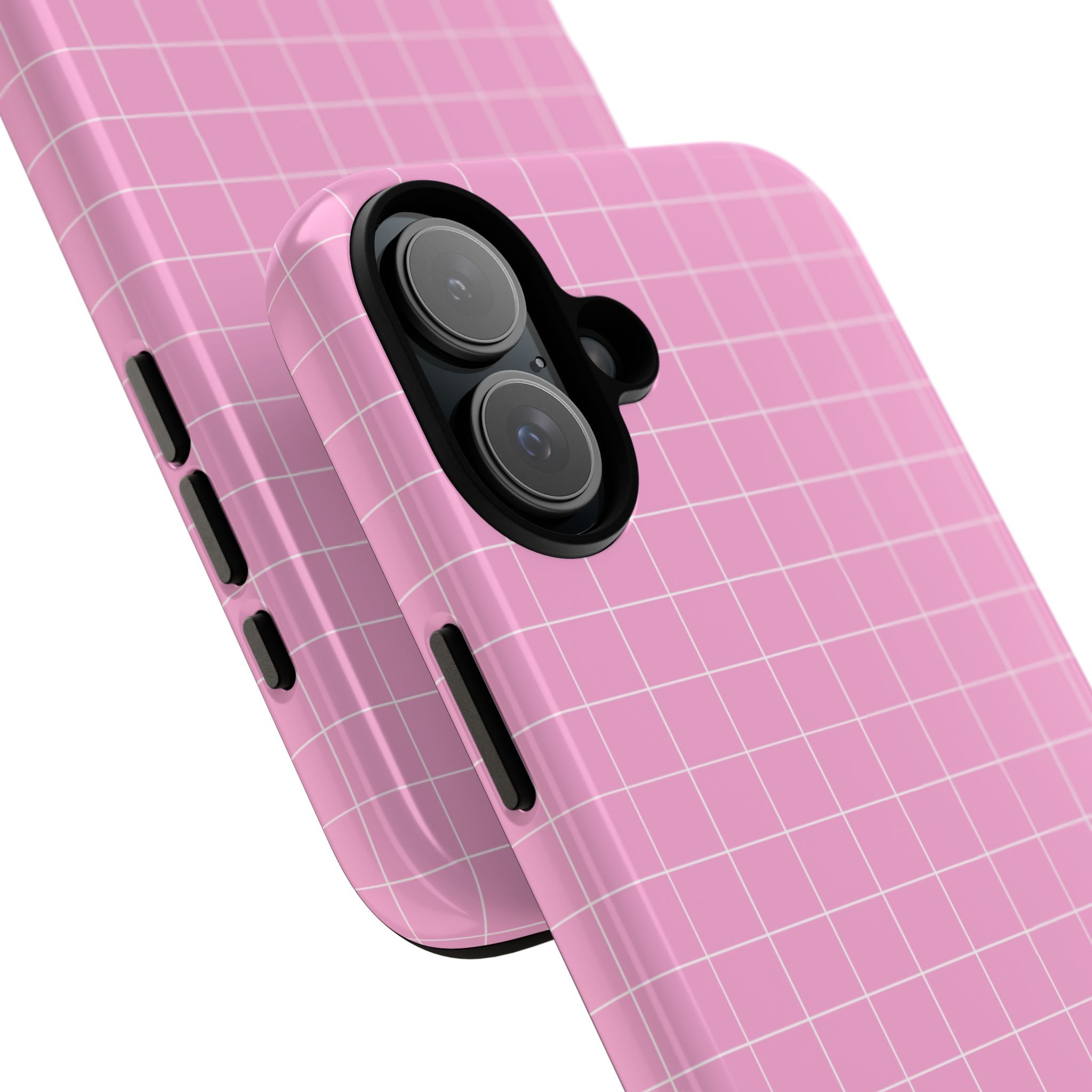 Pink Squares Align - iPhone Case
