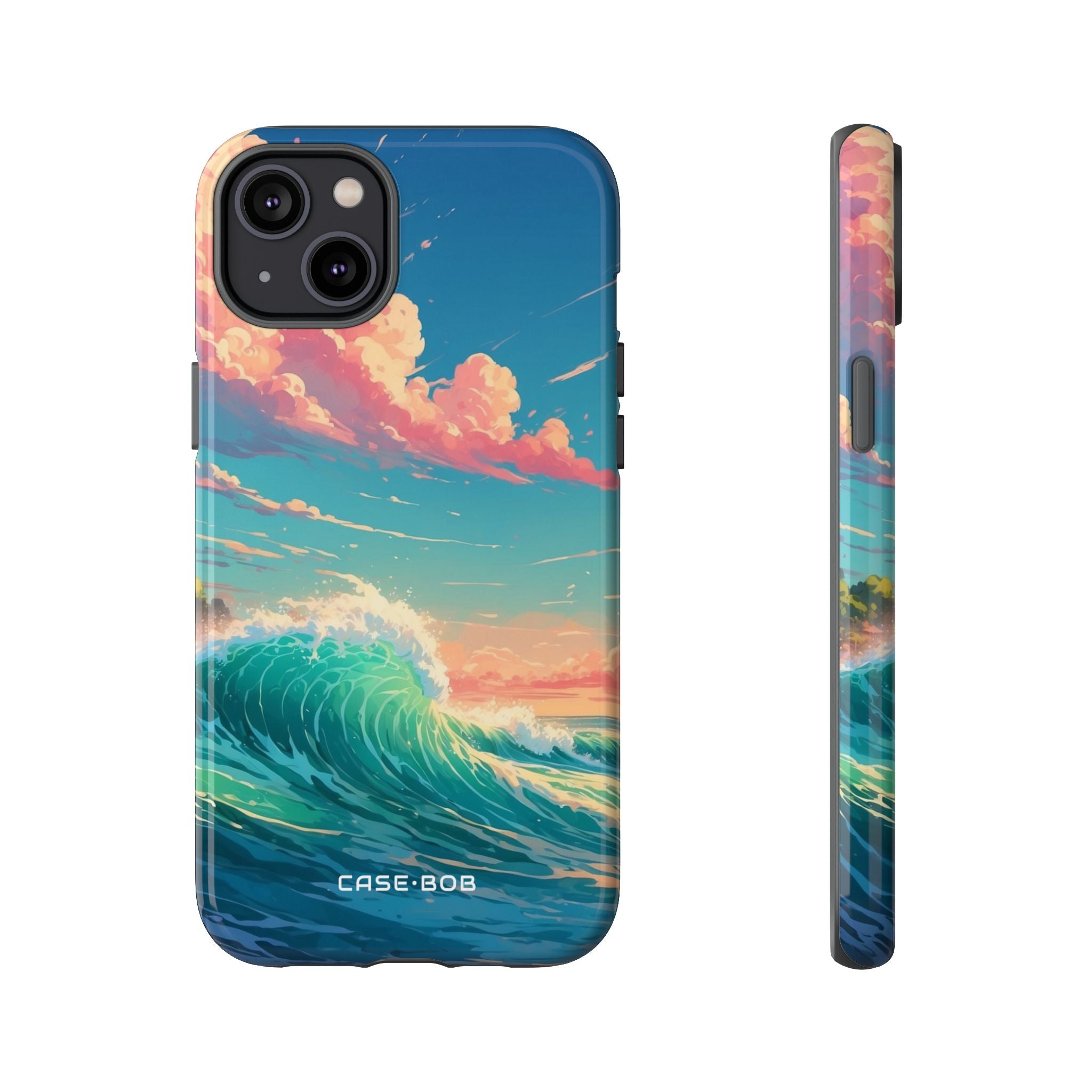 Turquoise Curl iPhone 14 Plus Case - Tough