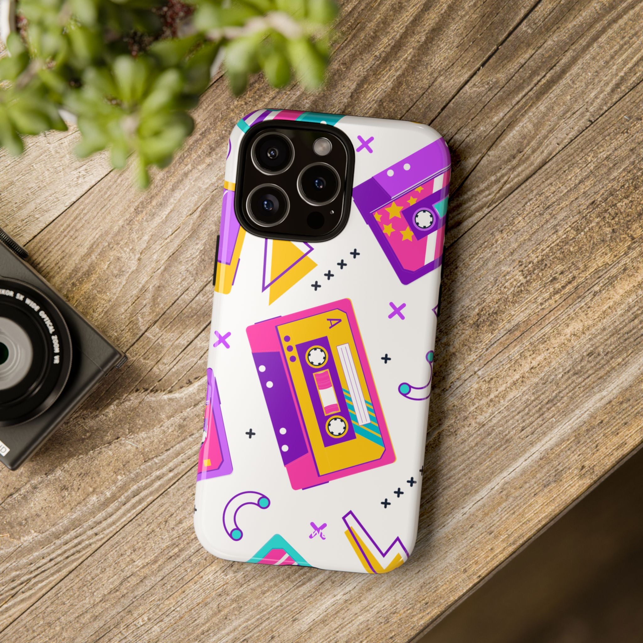 Retro Cassette Chaos - iPhone Case