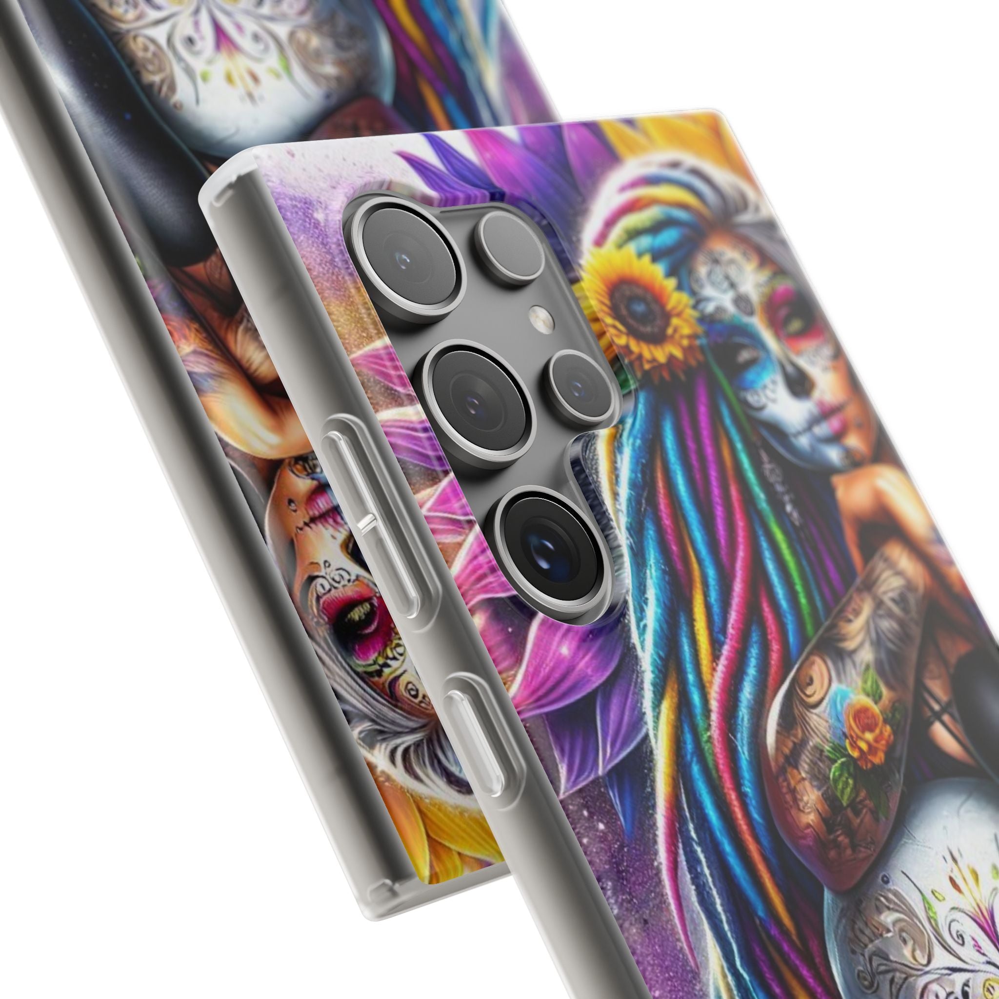 Sunflower Skull Glow Samsung S24 Ultra Case - Soft