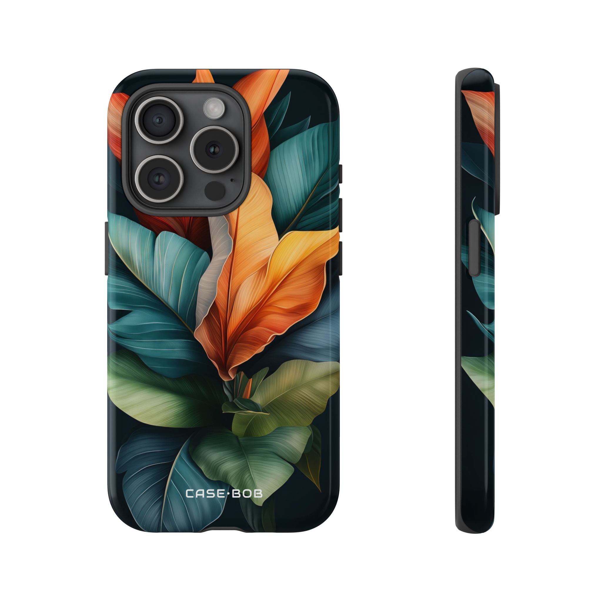 Tropical Leafburst iPhone 15 Pro Case - Tough