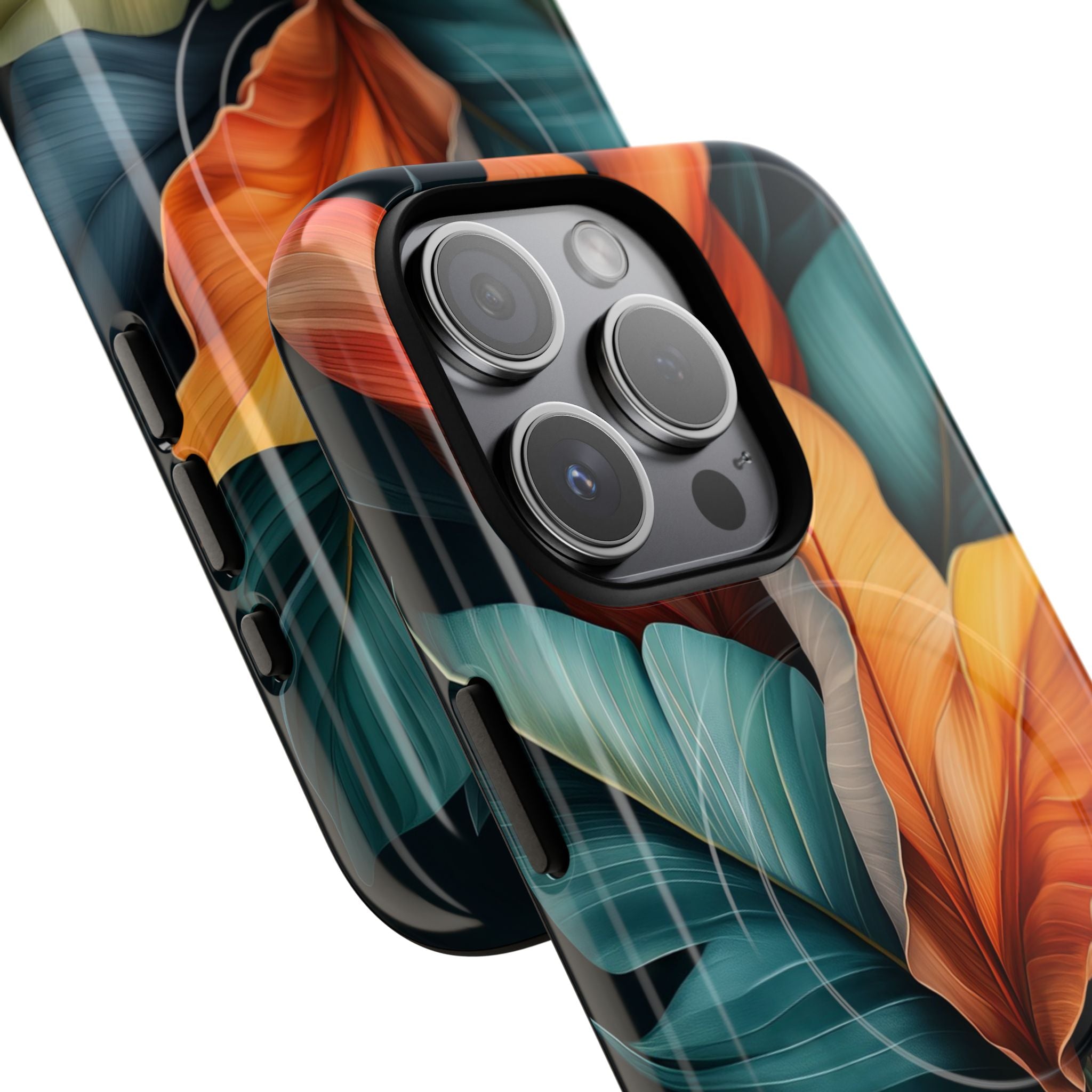 Tropical Leafburst iPhone 15 Pro Case - Tough+