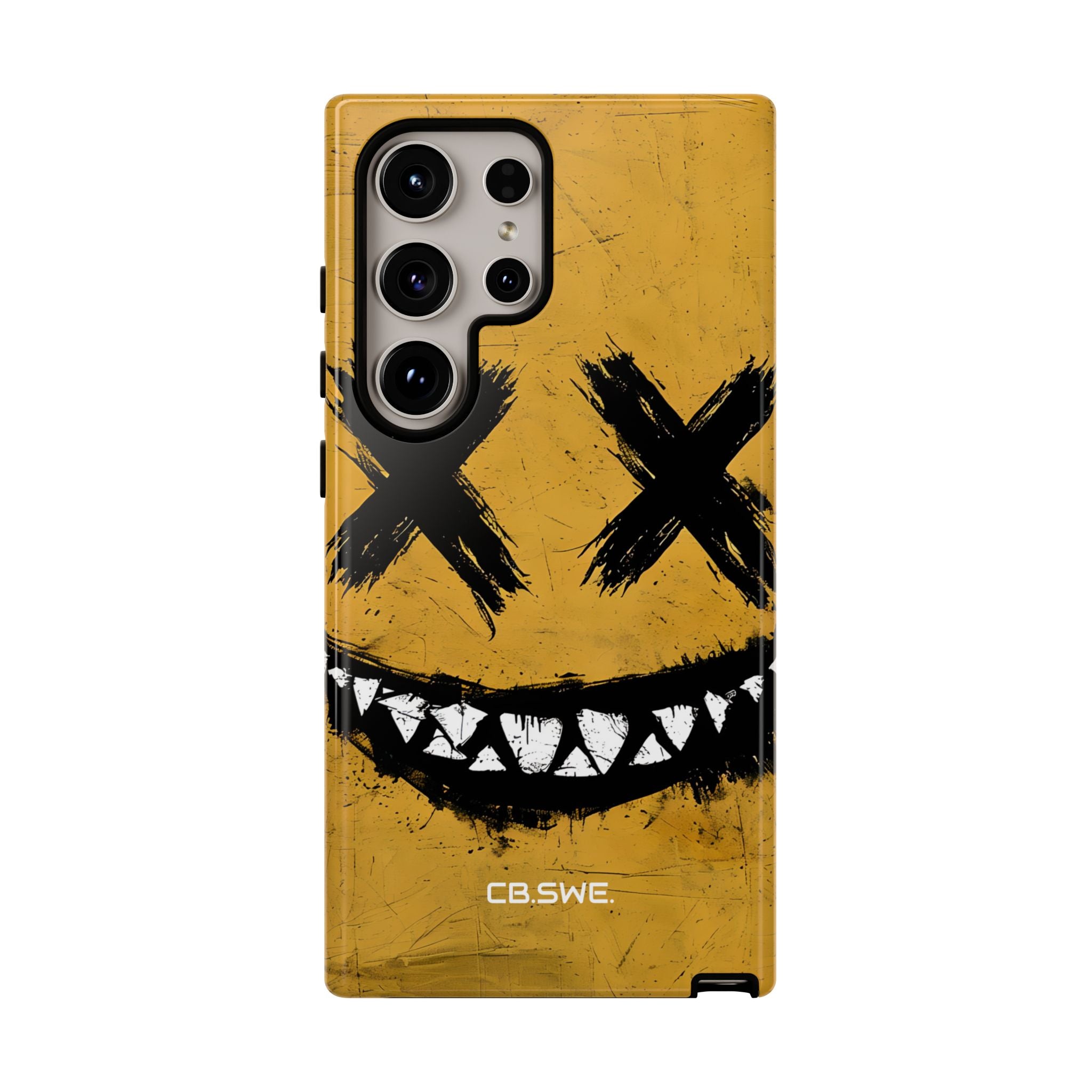 Sinister Smiling Face Grunge Illustration Samsung S24 - Tough