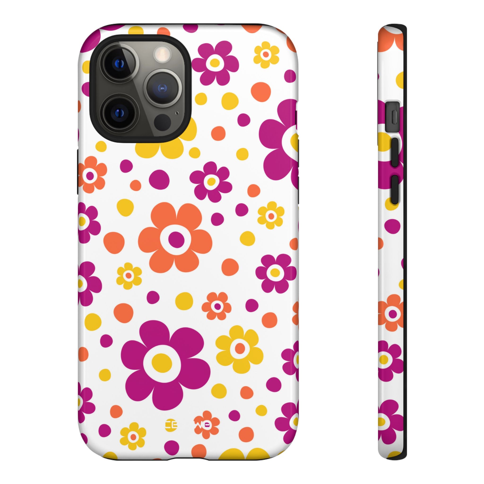 Retro Floral Playfulness - iPhone Case