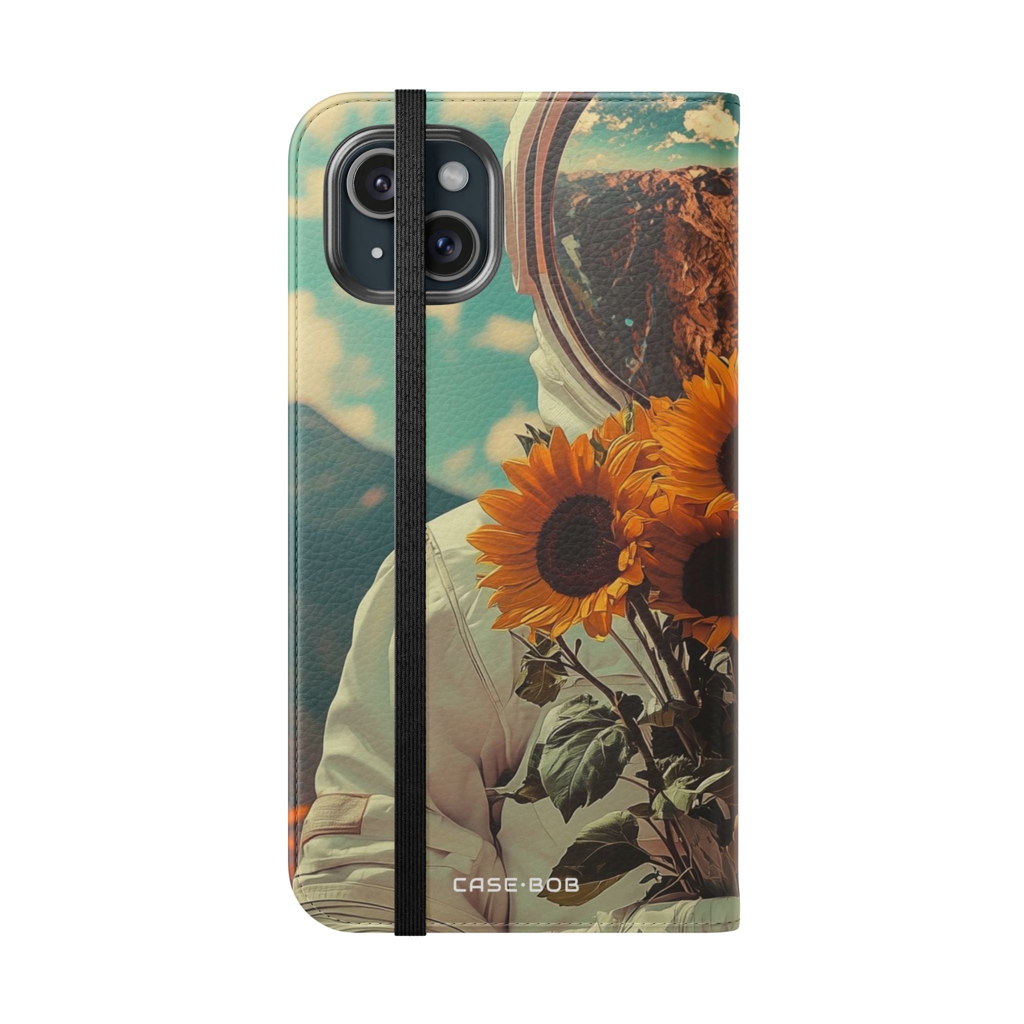 Sunflower Astronaut - iPhone 15 Plus Case - Wallet