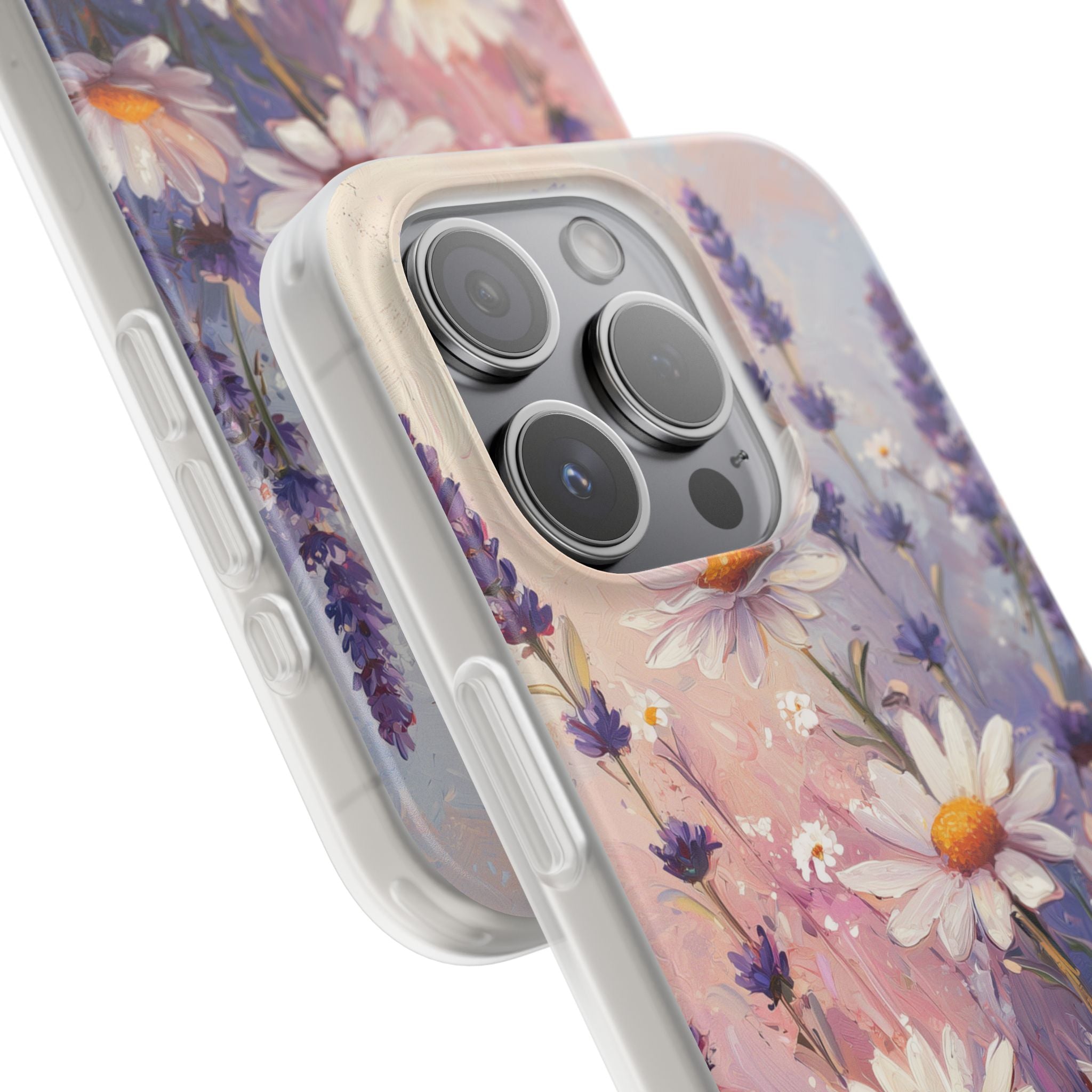 Daisy Lavender Bloom iPhone 15 Pro Case - Soft