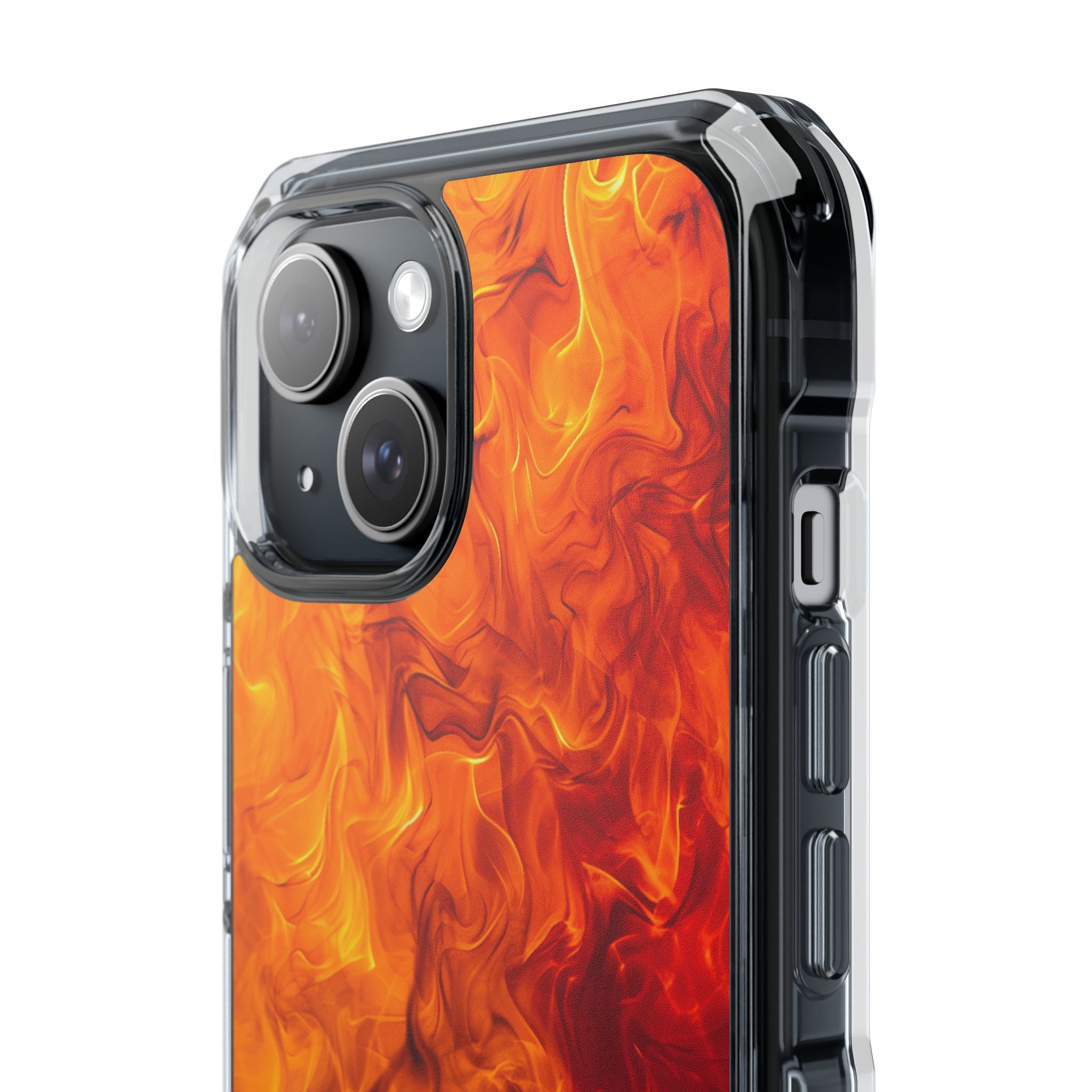 Flaming Energy Swirl iPhone 15 - Impact Clear+