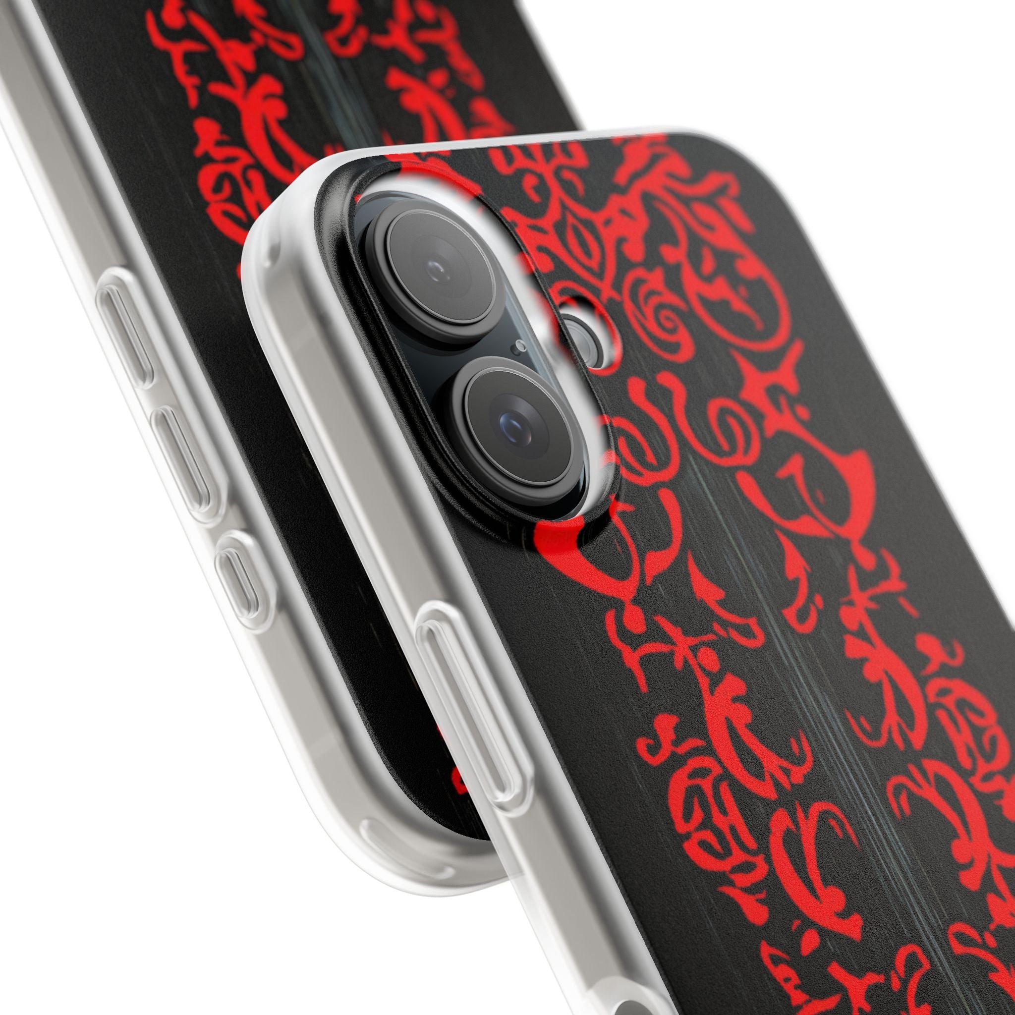 Crimson Spiral iPhone 16 Case - Soft