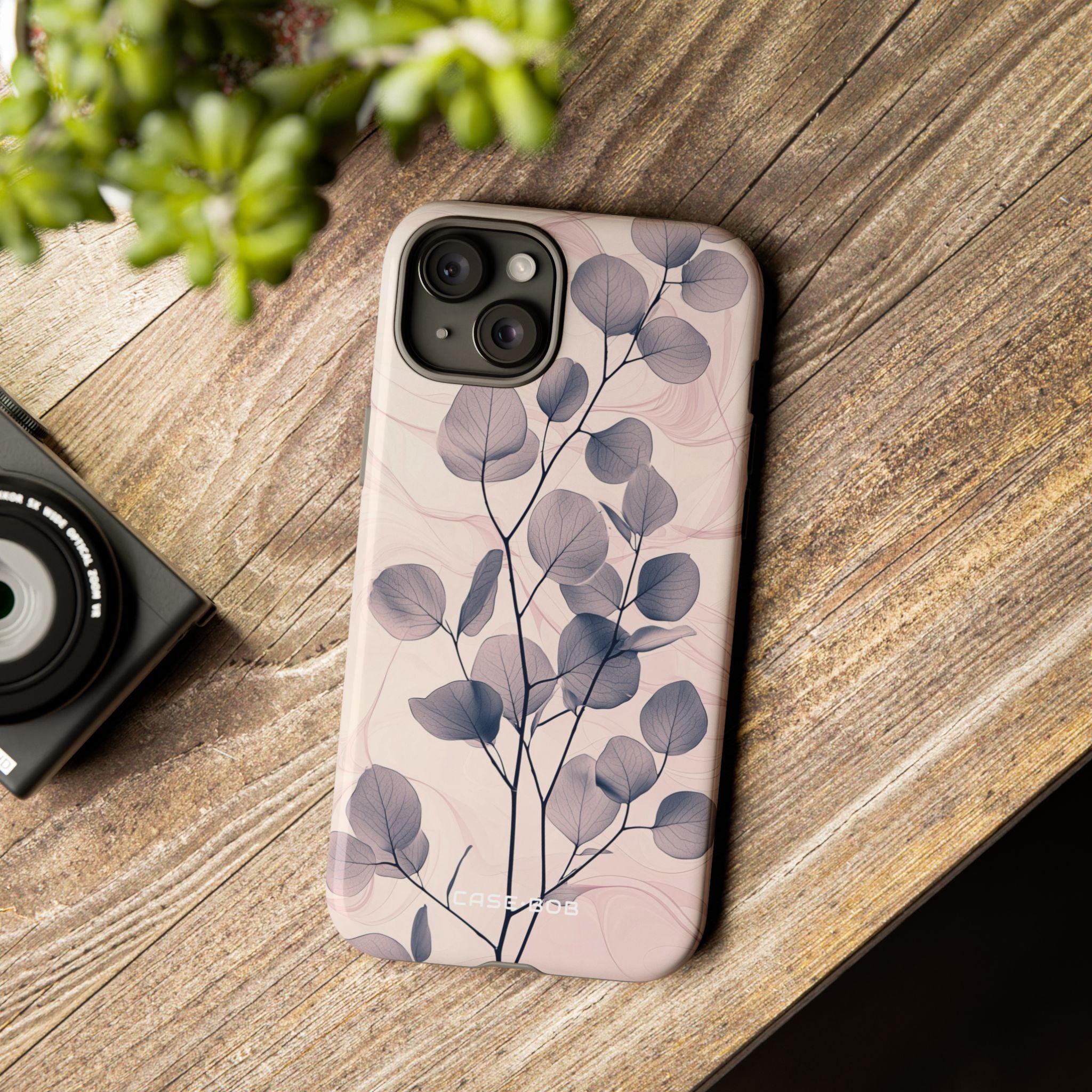 Veined Leaf Whisper iPhone 15 Plus Case - Tough