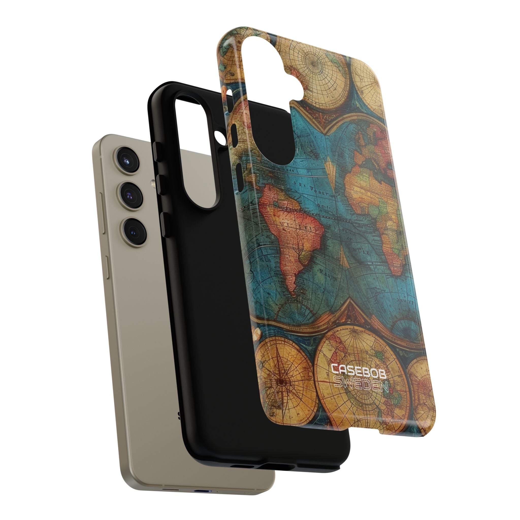 Vintage World Map Samsung S24 - Tough