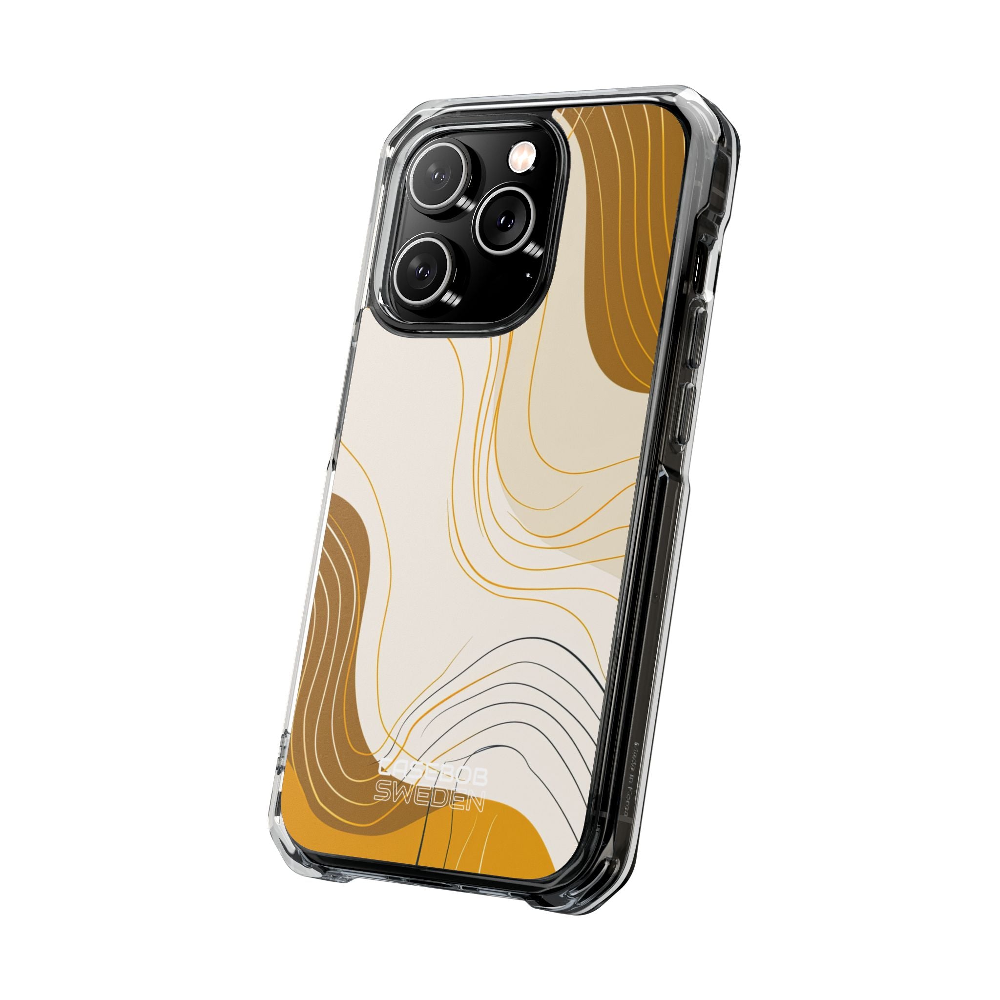 Golden Flow Lines iPhone 14 - Impact Clear+