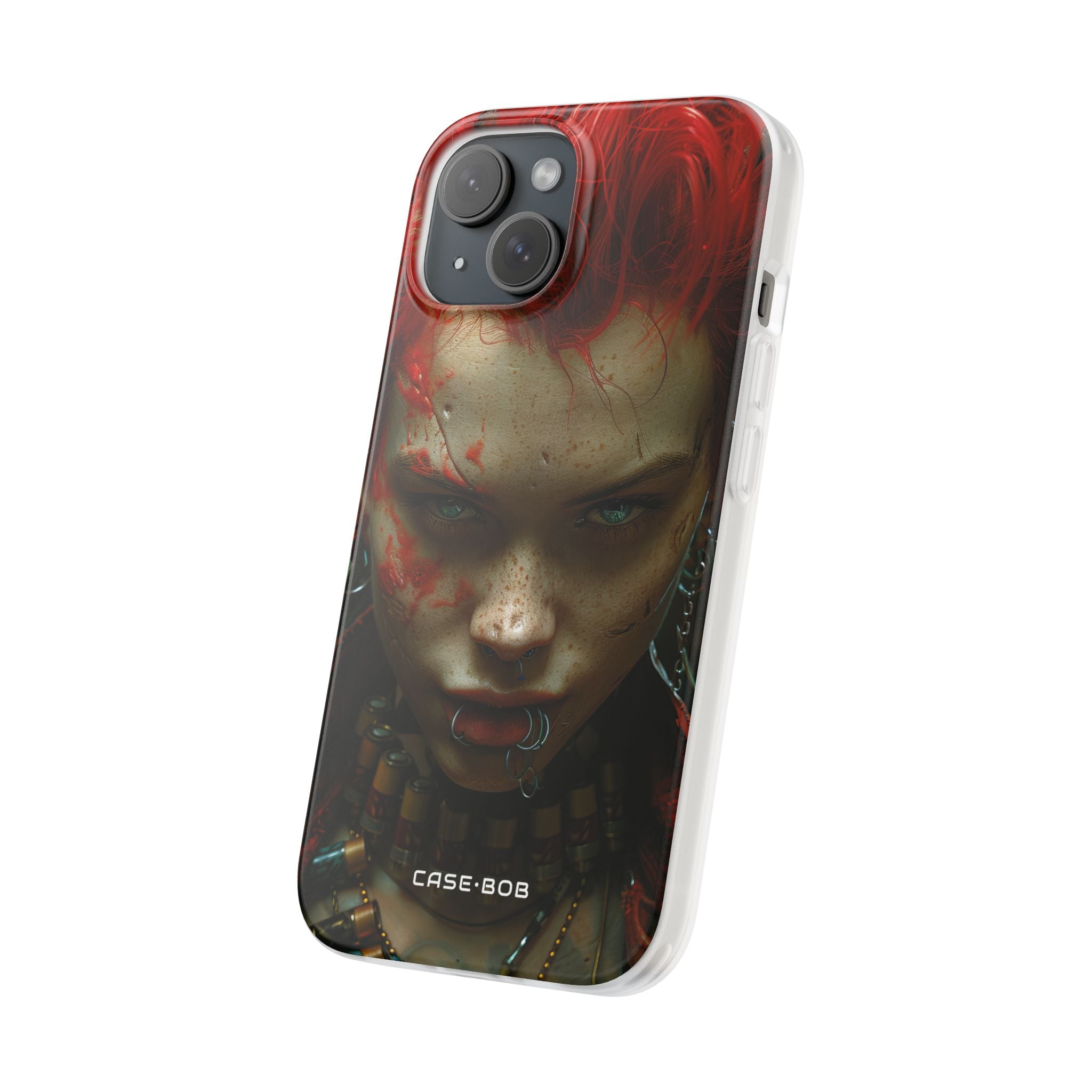 Red Spike Gaze iPhone 15 Case - Soft
