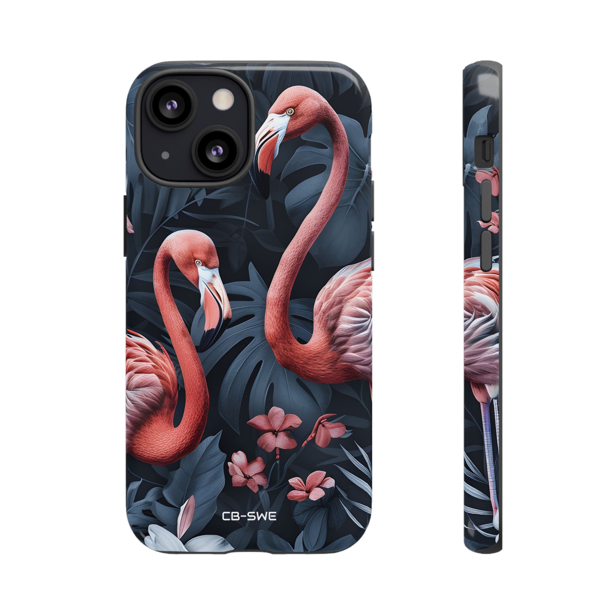 Flamingos Embrace Nature - iPhone Case
