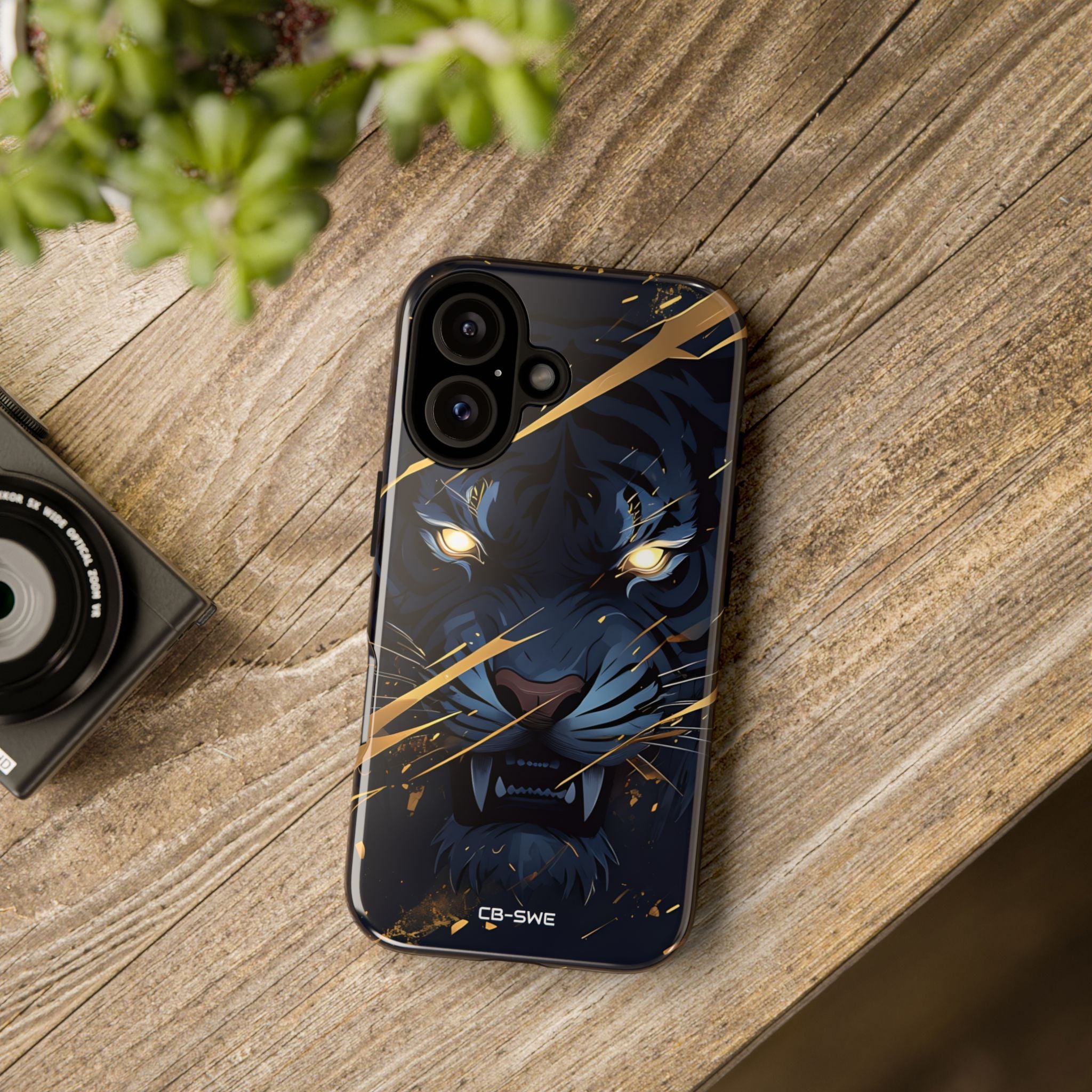 Tiger's Glowing Gaze - iPhone Case